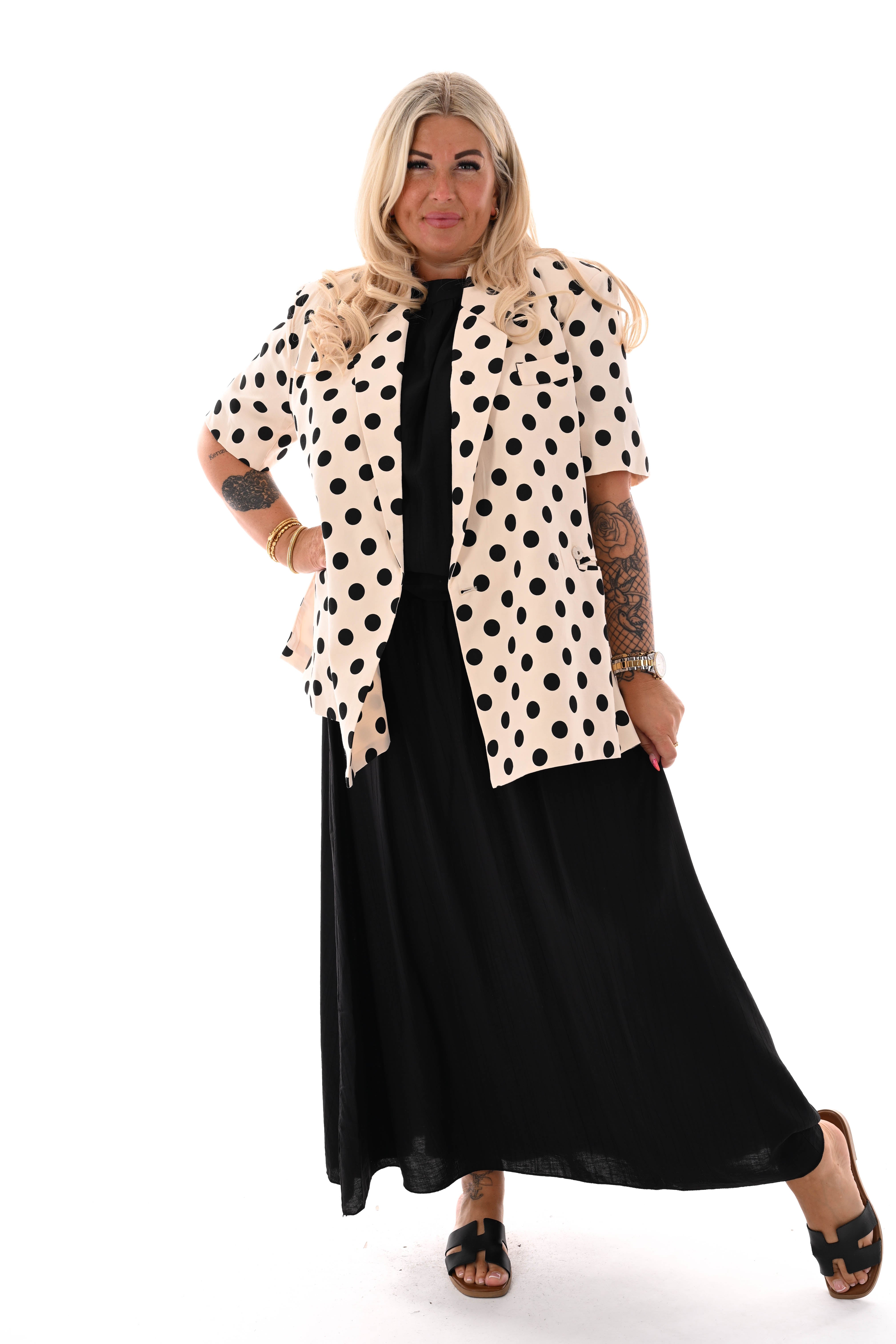 Blazer overslag dots creme