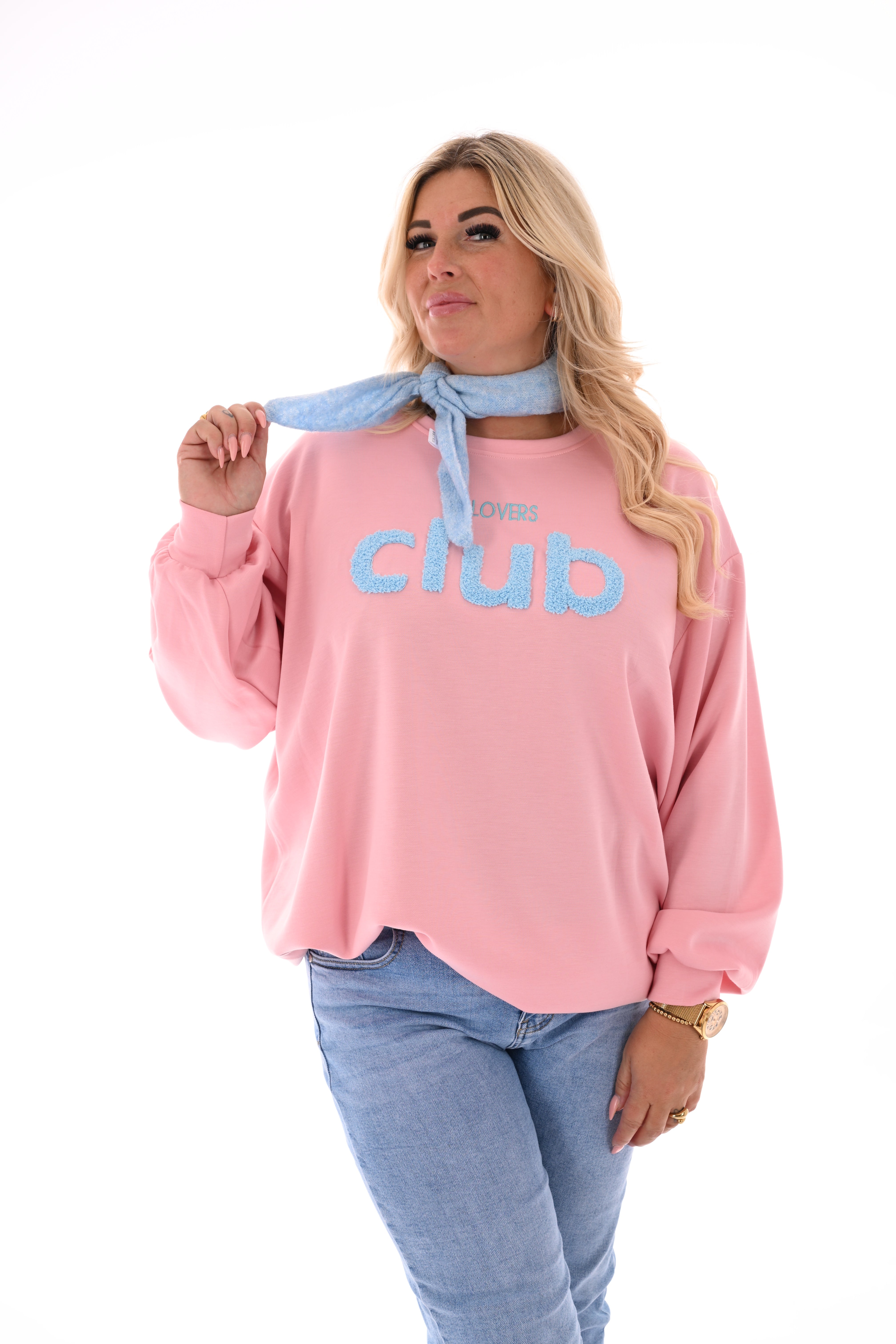 Sweater lovers club lichtroze