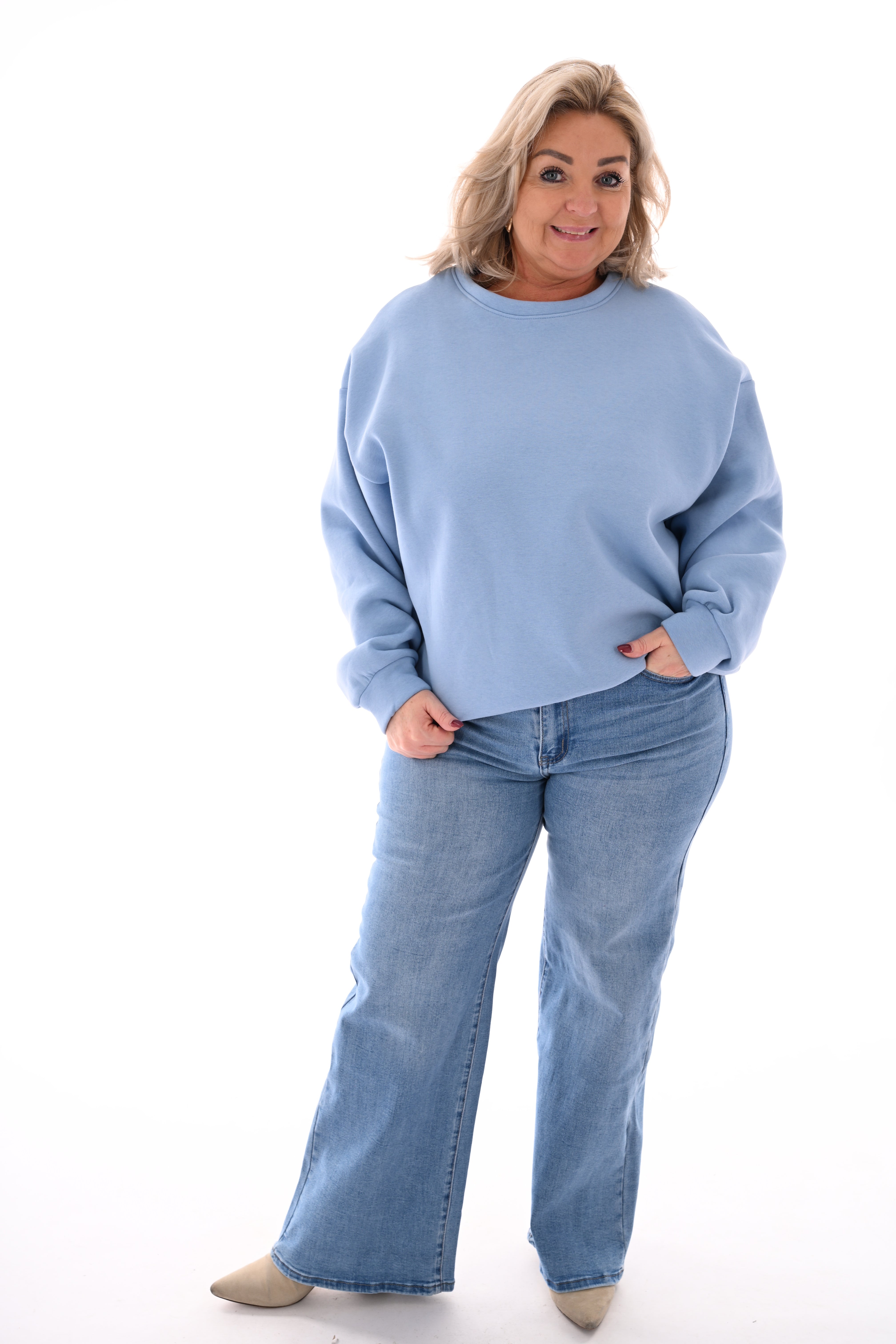 Sweater Le Marais uni lichtblauw