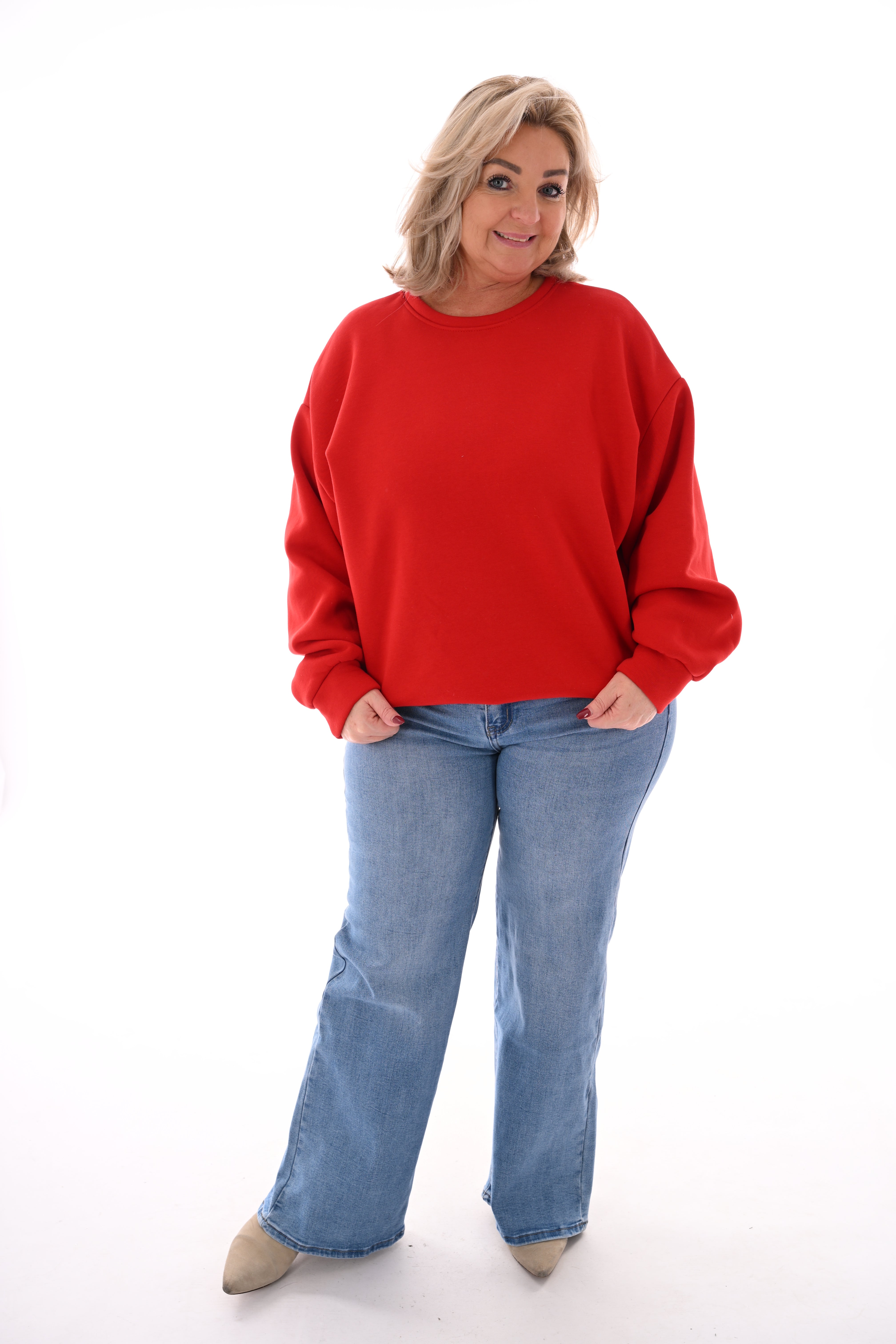 Sweater Le Marais uni rood