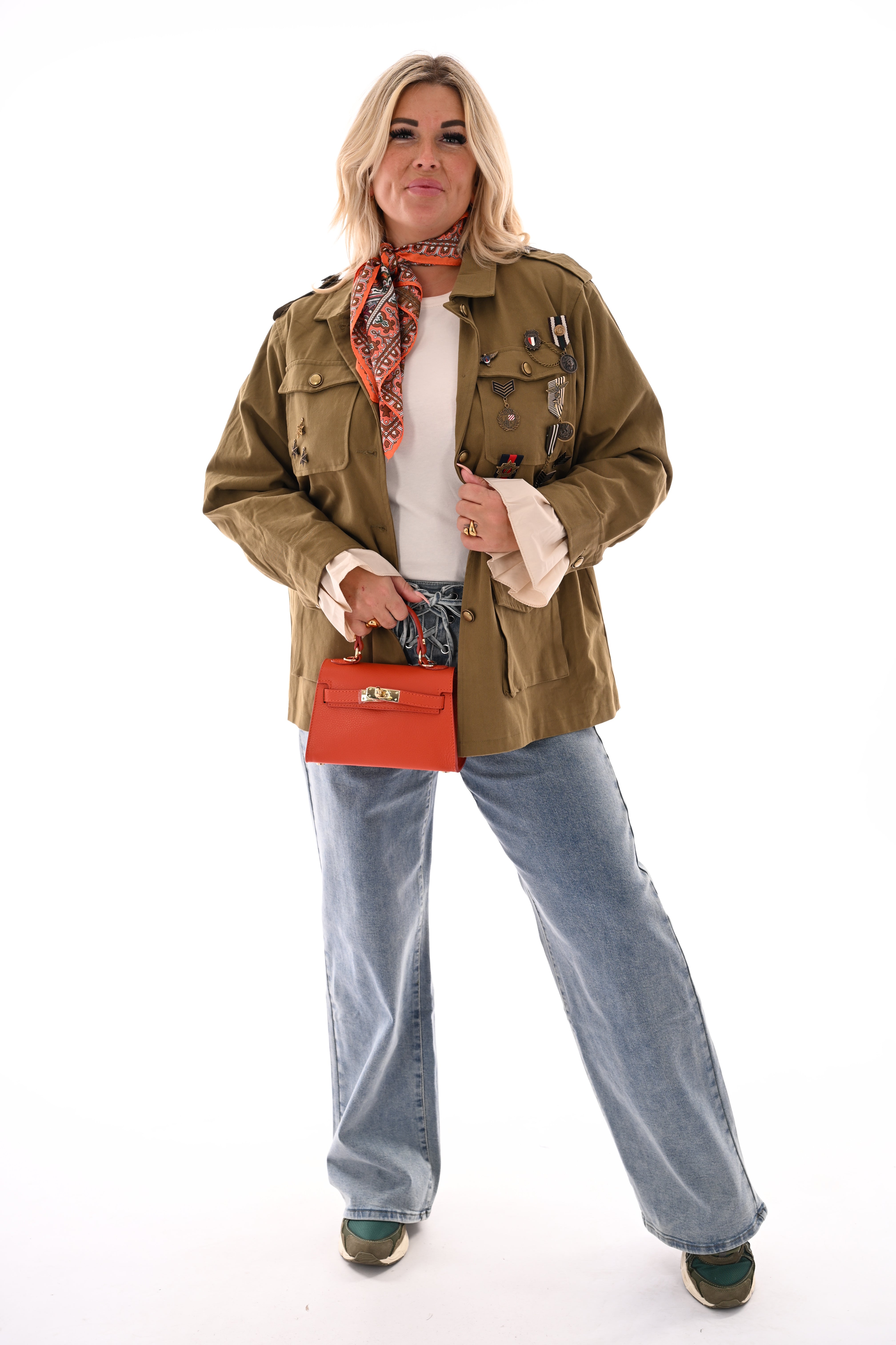 Kleine tas gesp oranje