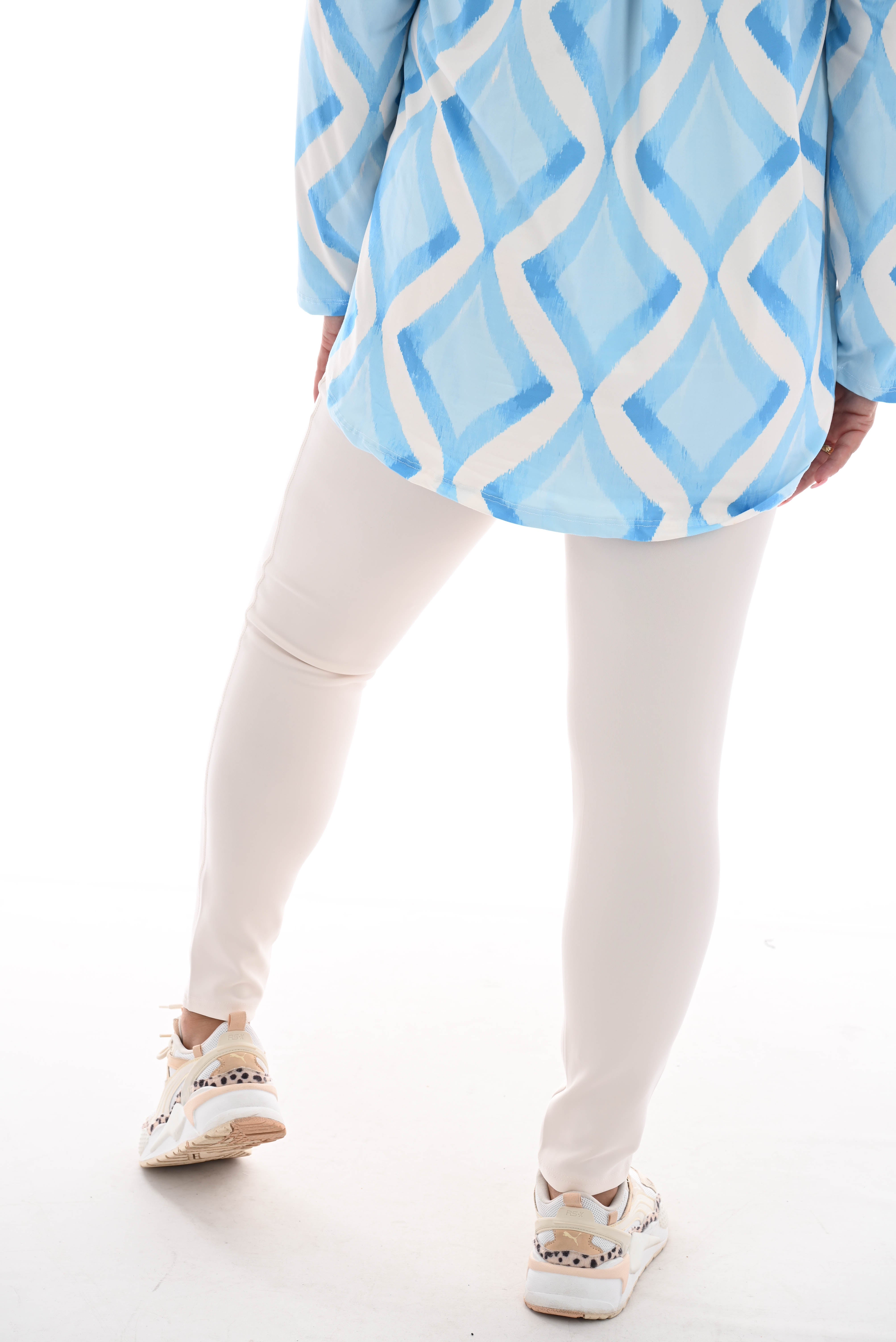 Tregging met zakken creme