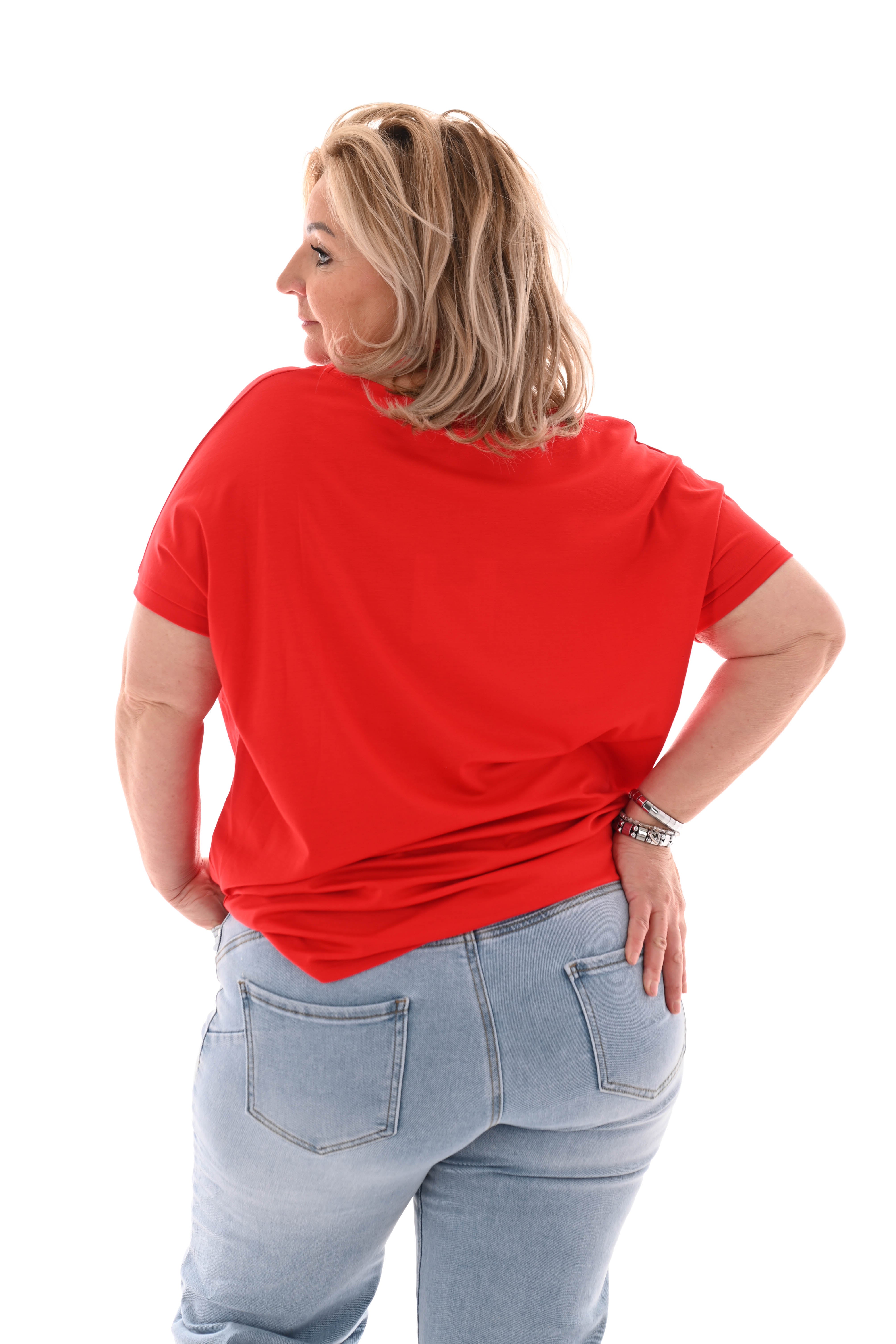 T-shirt teddy amour rood