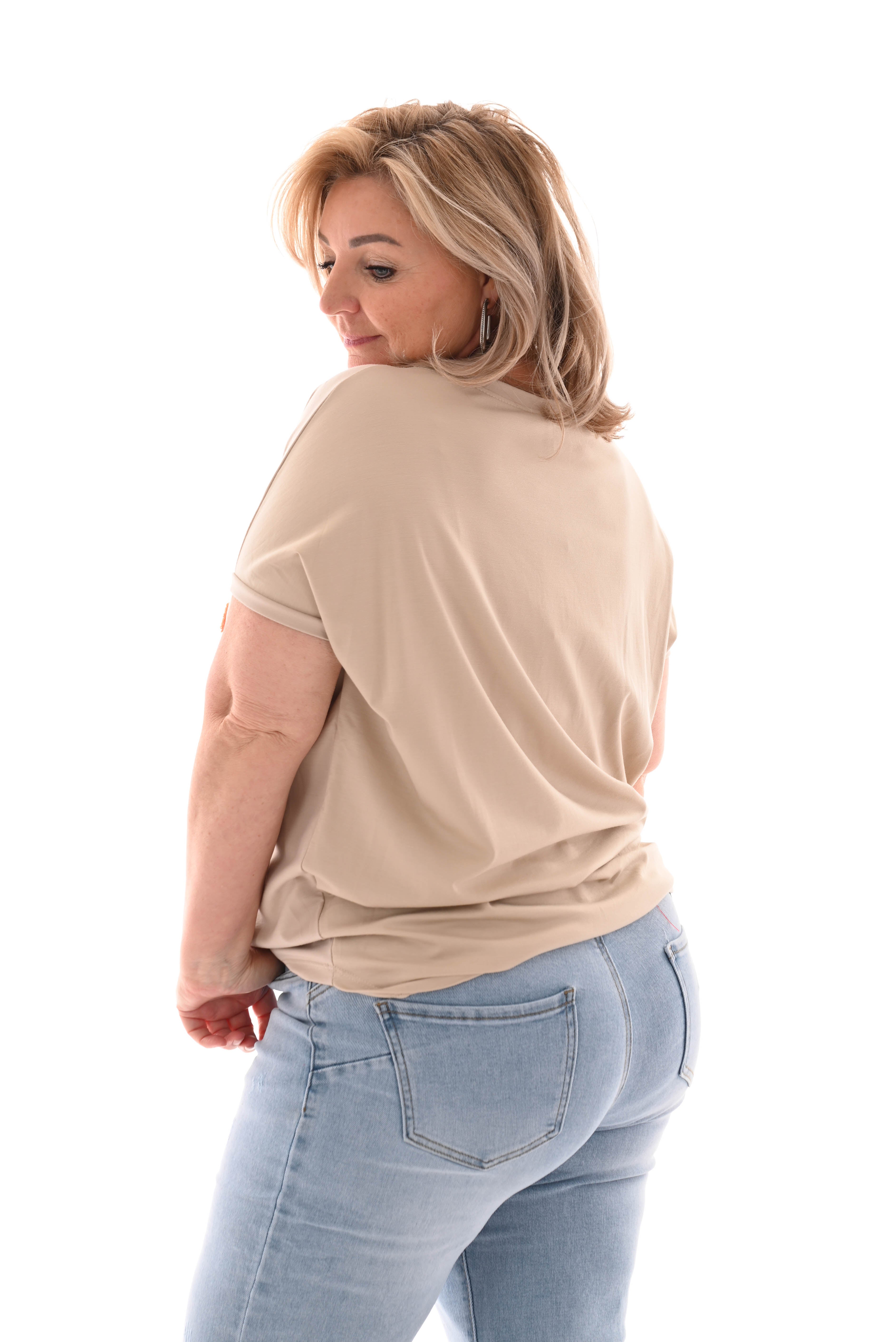 T-shirt teddy amour beige