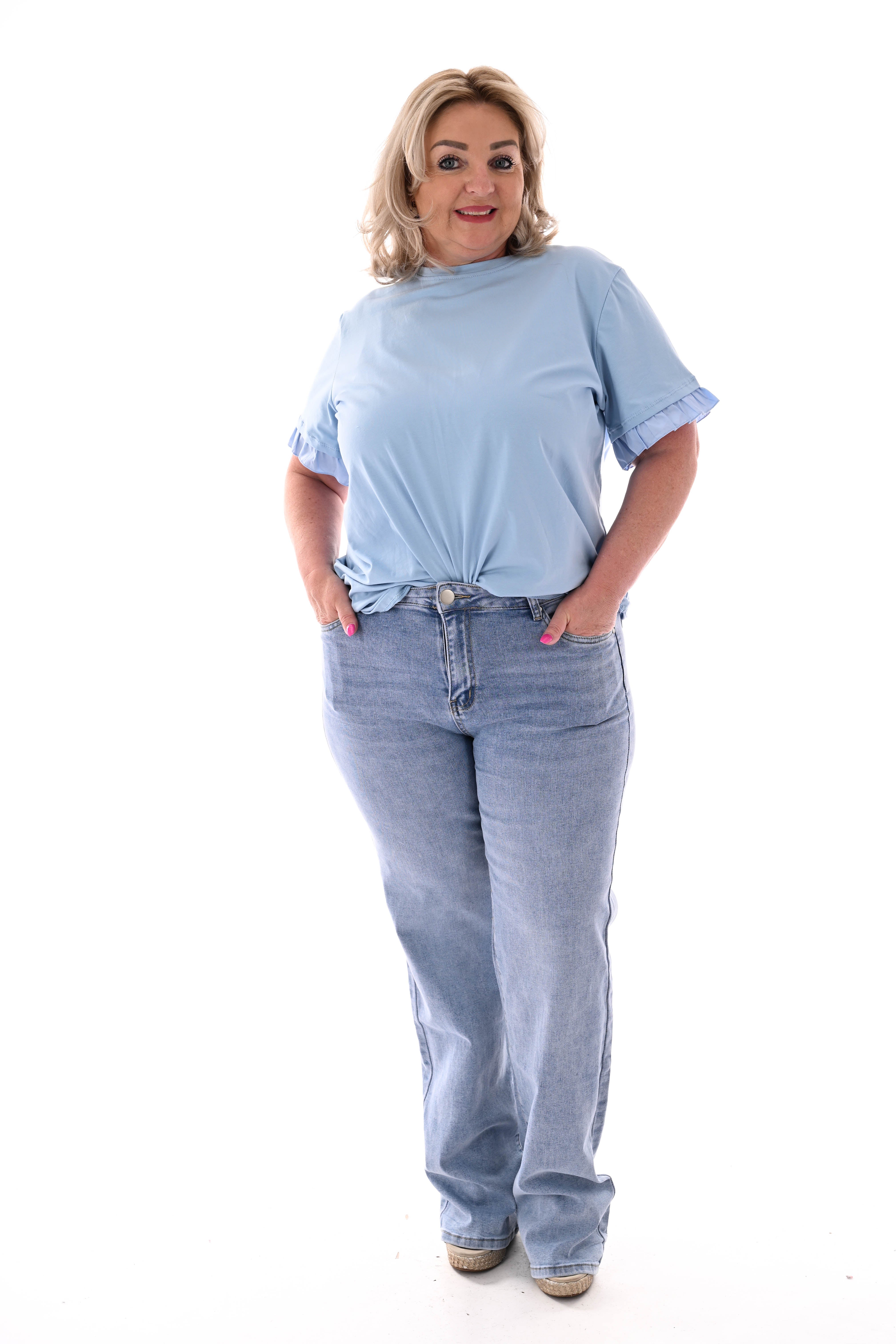 Goodies jeans tall wide leg blauw