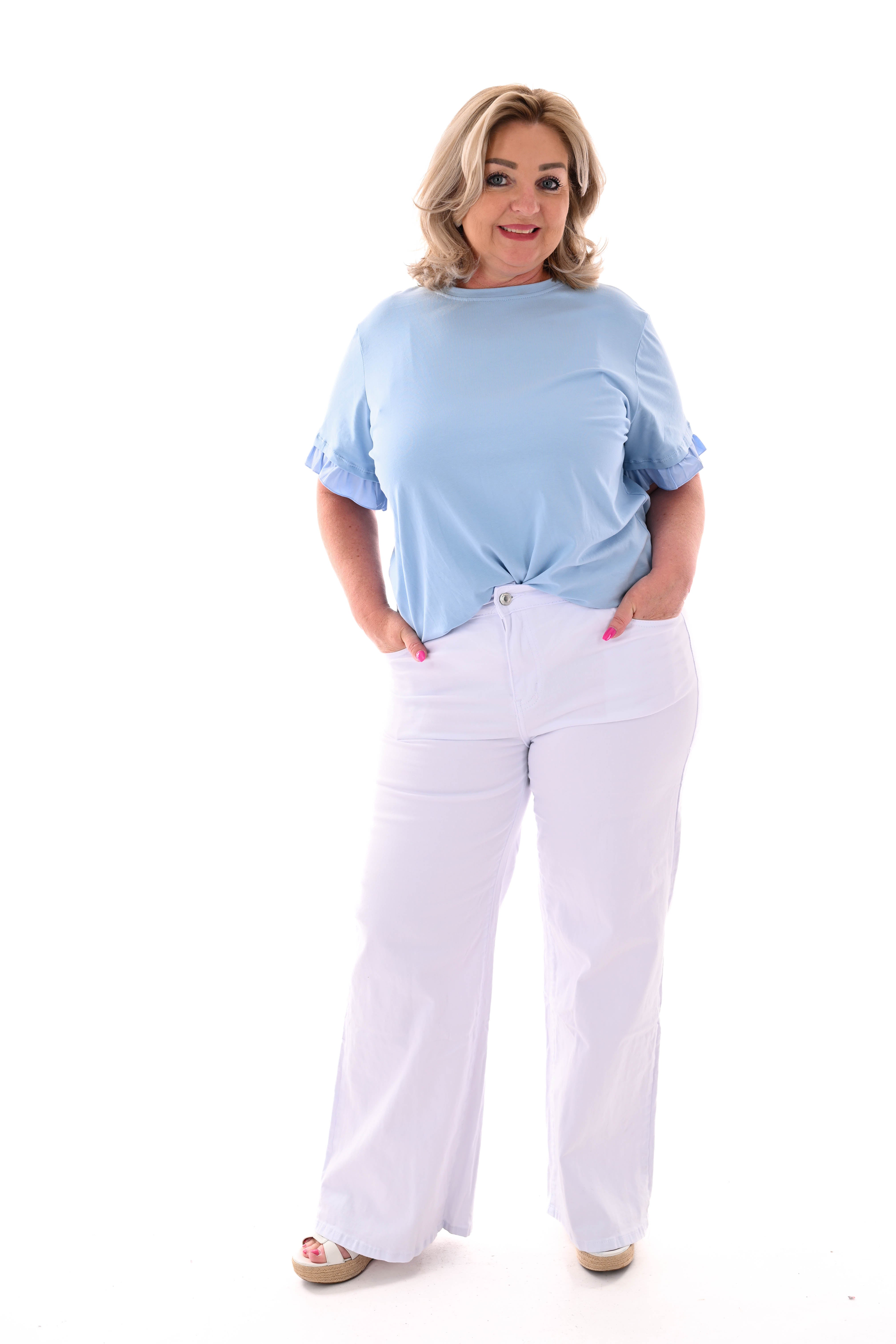 Redberry wide leg jeans wit