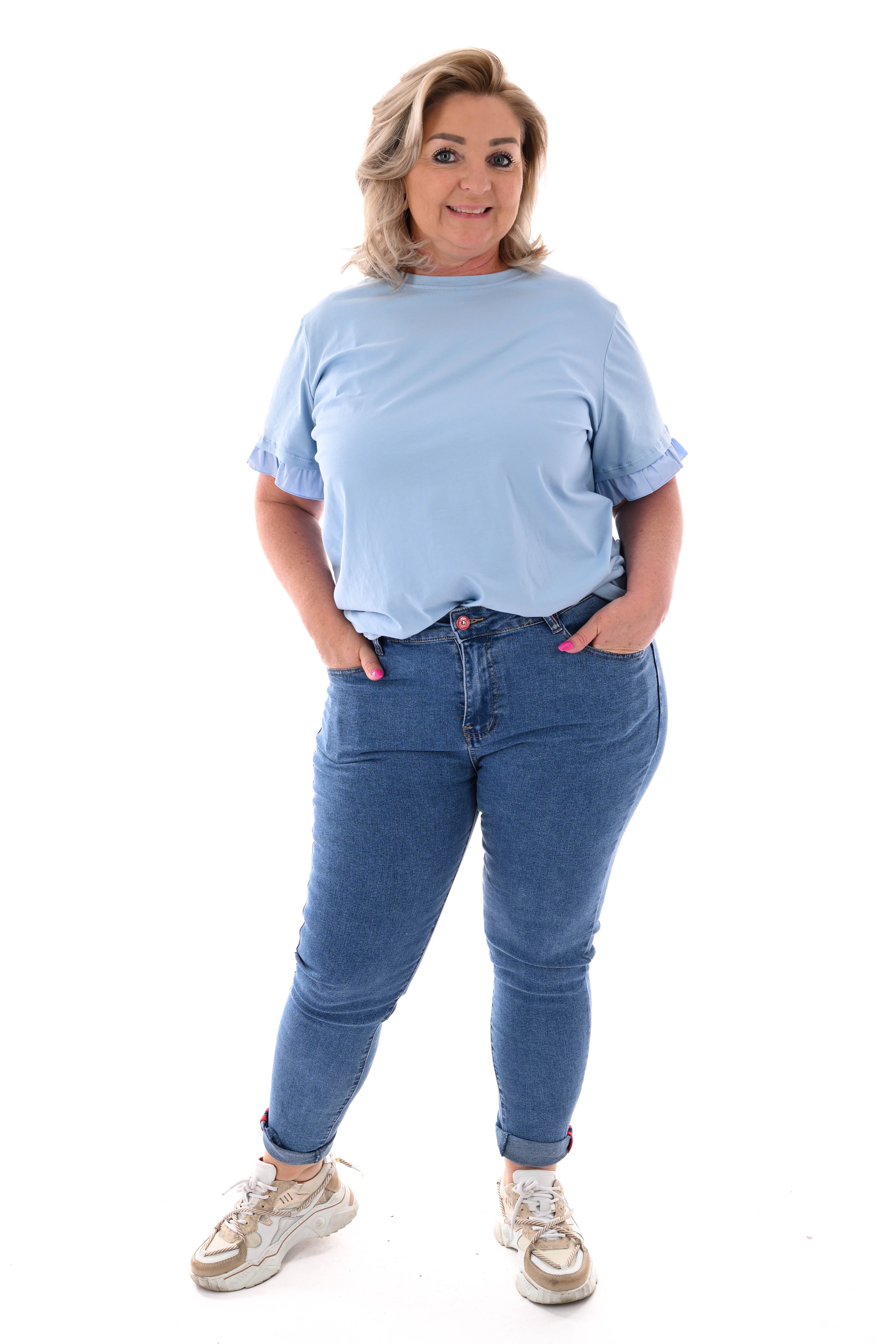 BS jeans magic waist middenblauw