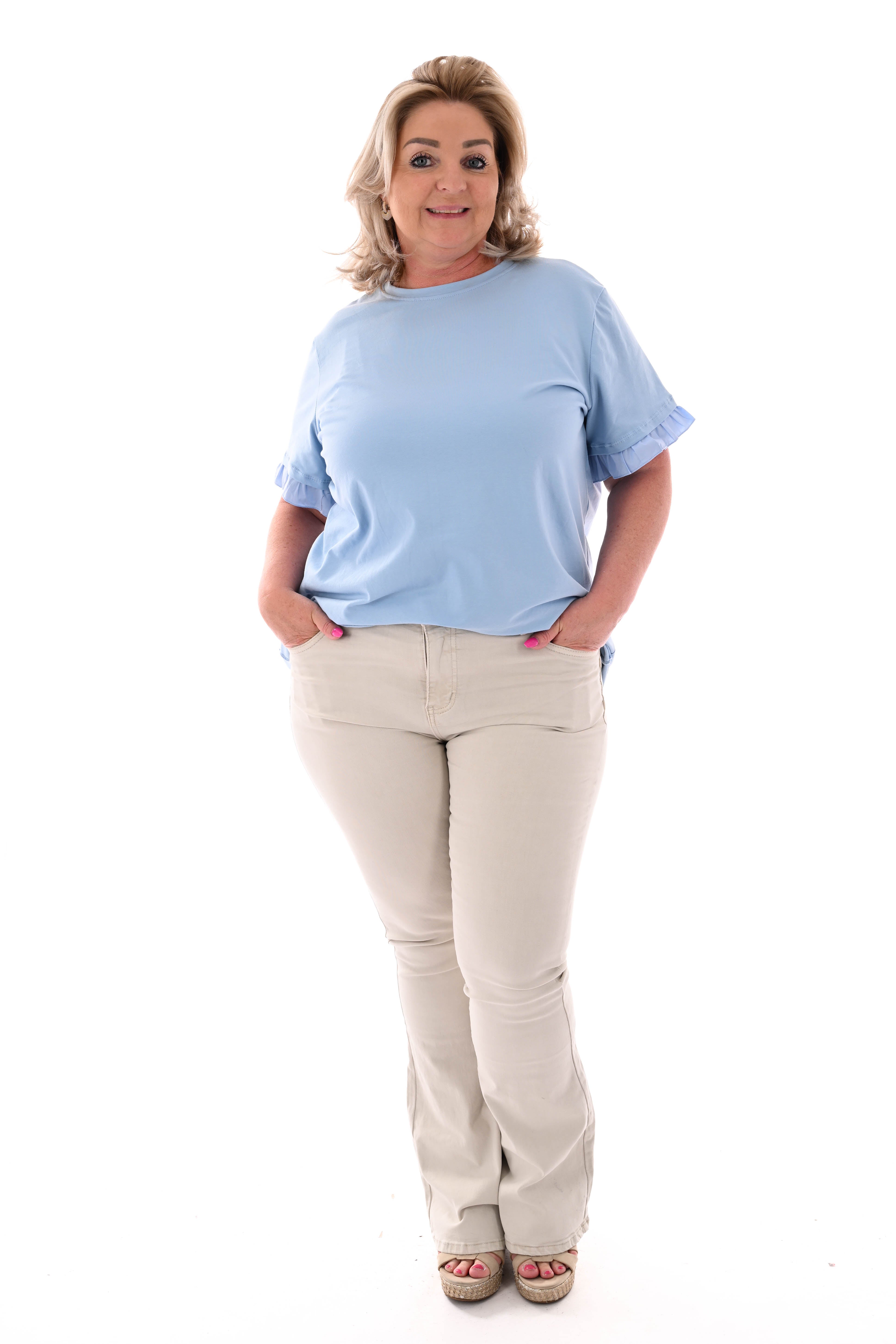 Goodies flared jeans beige