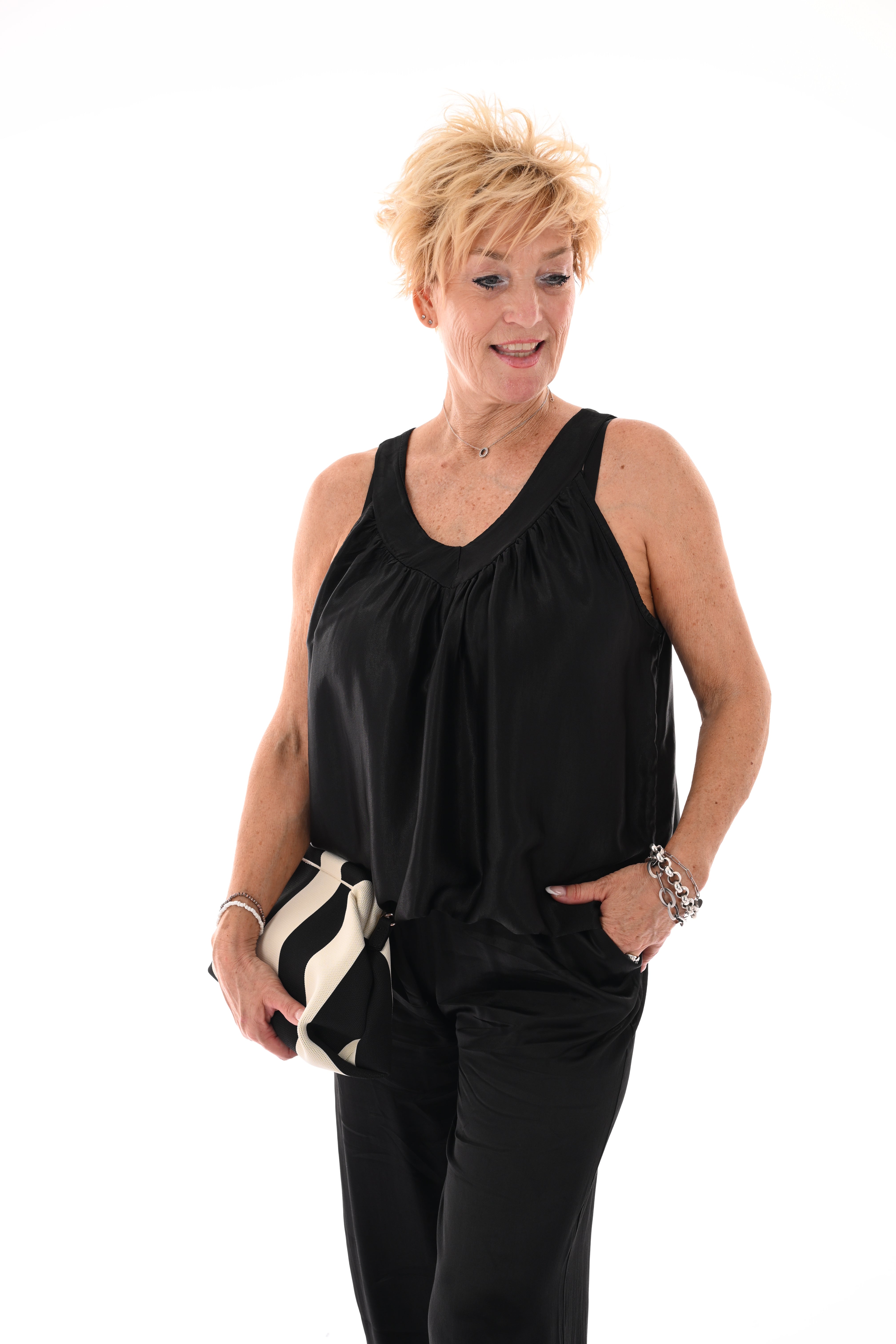 Tweedelig set silky zwart