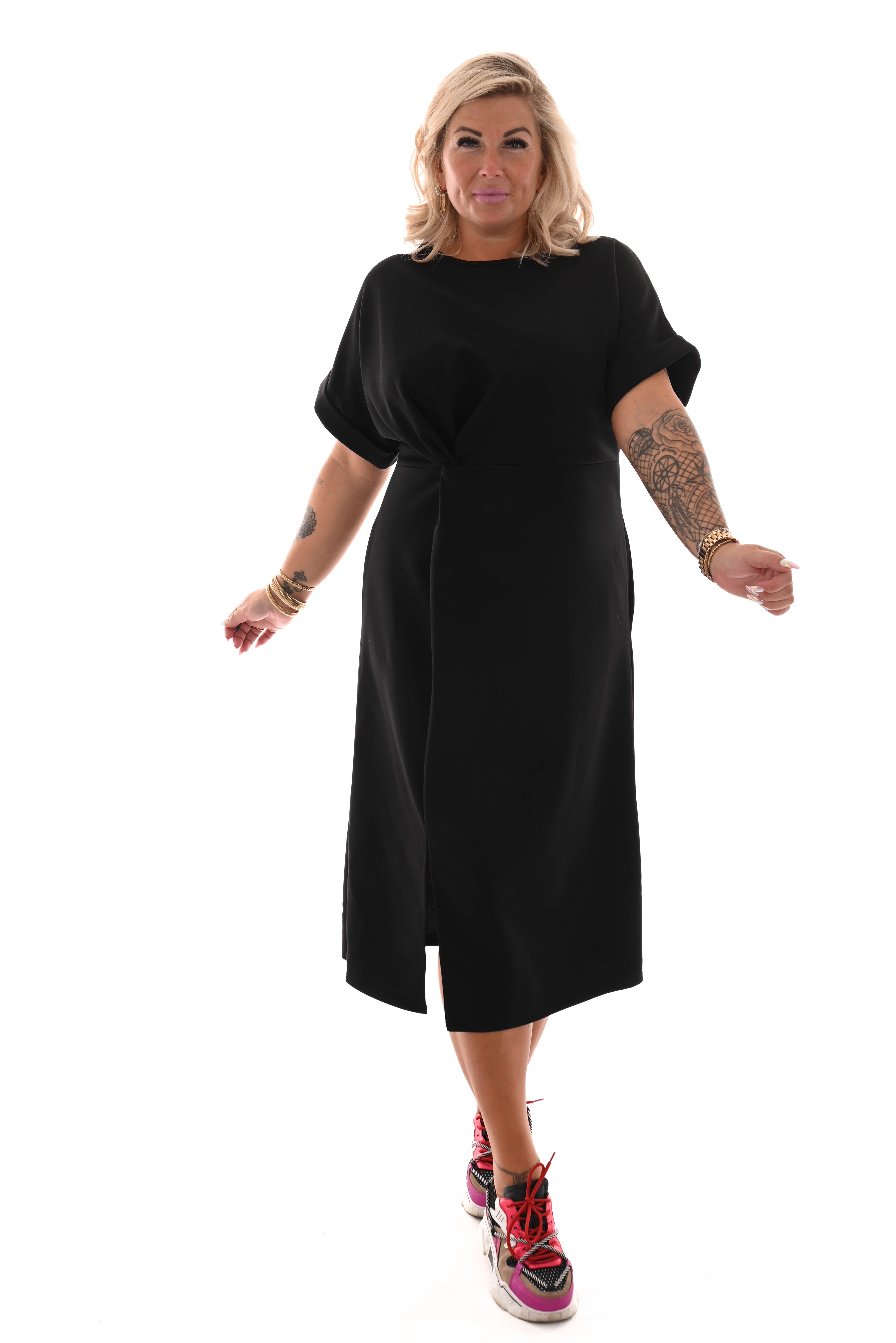Jurk taille knoop zwart