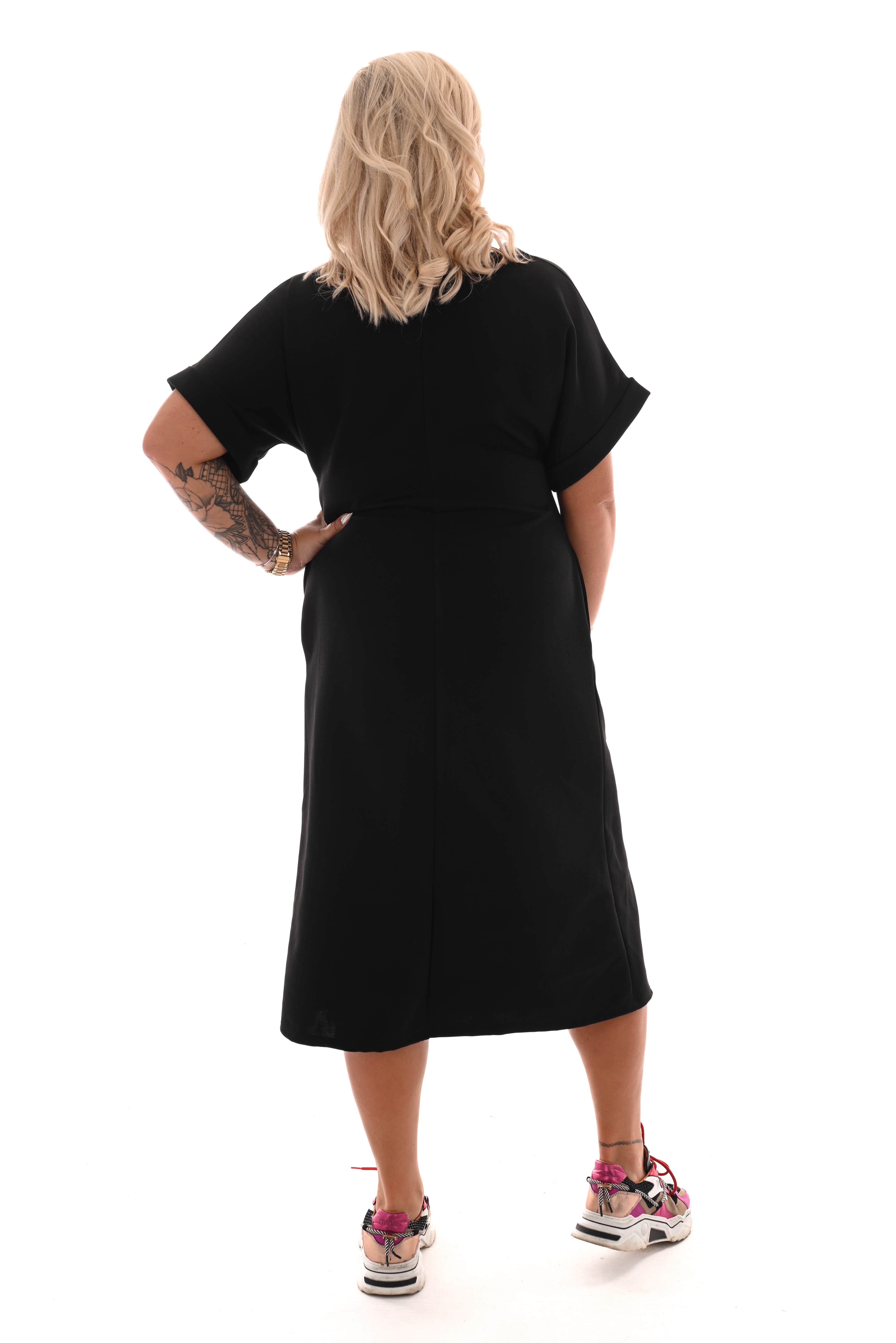 Jurk taille knoop zwart