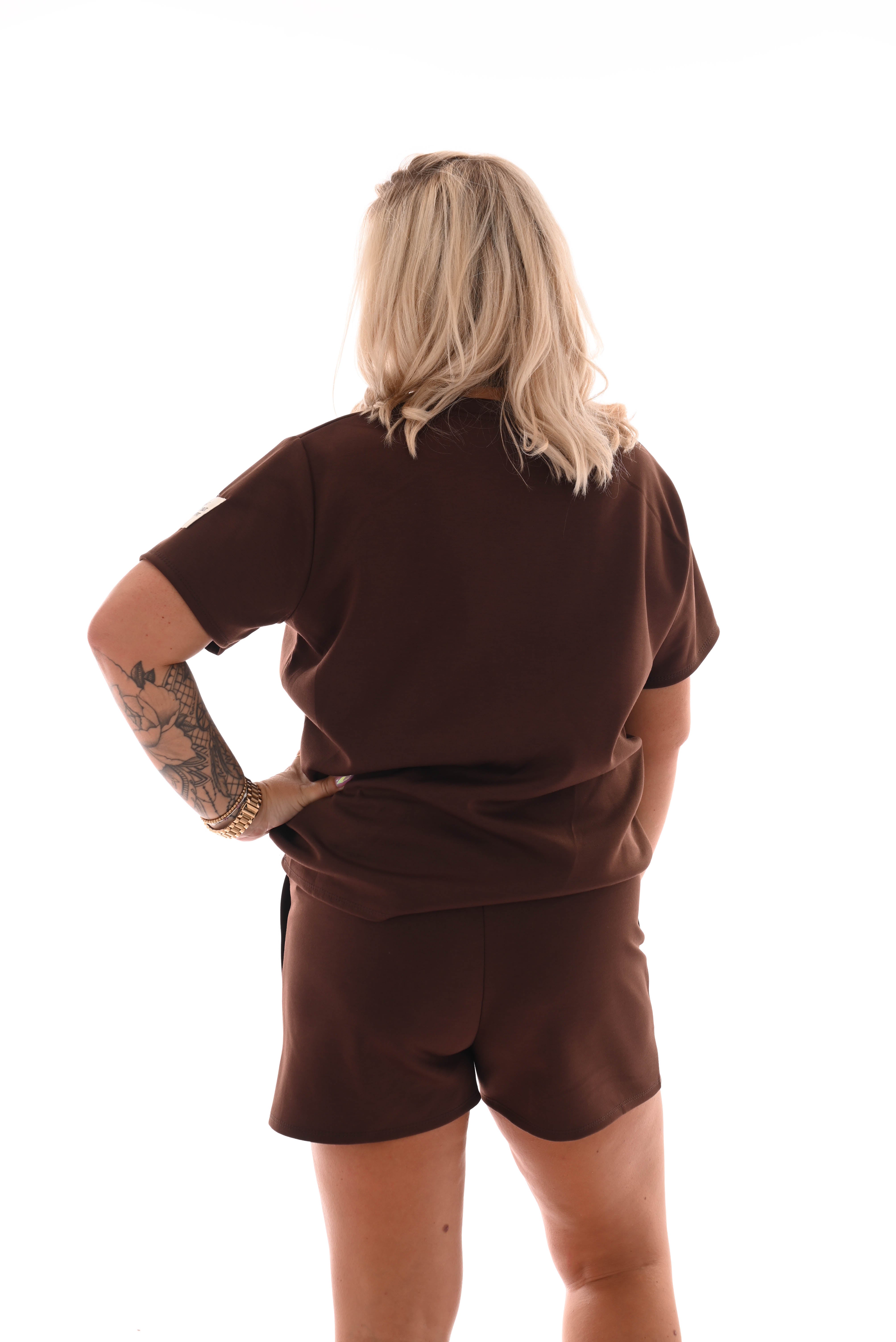 Twinset applicatie grote zakken bruin