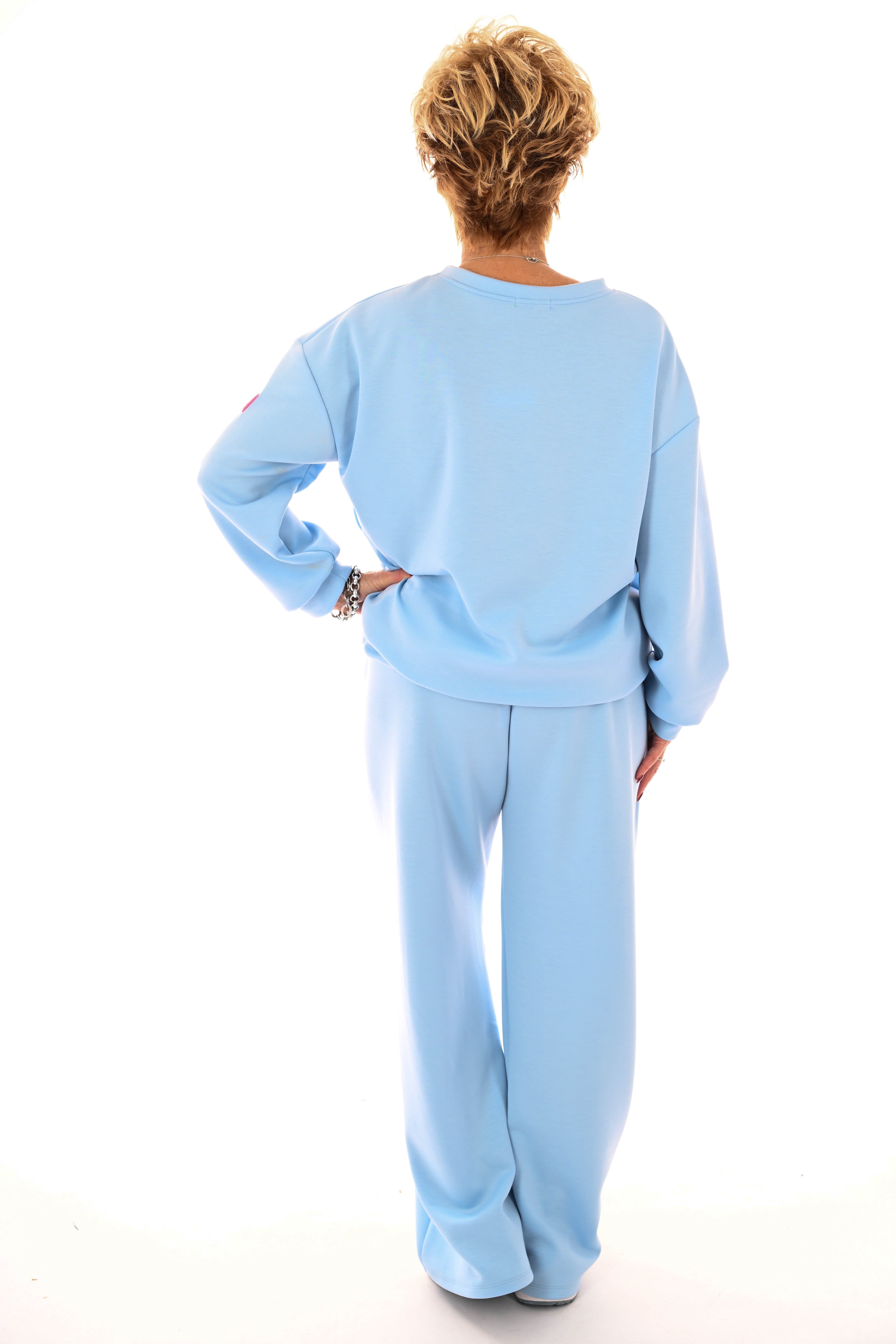 Tweedelig pak applicatie dress for yourself lichtblauw