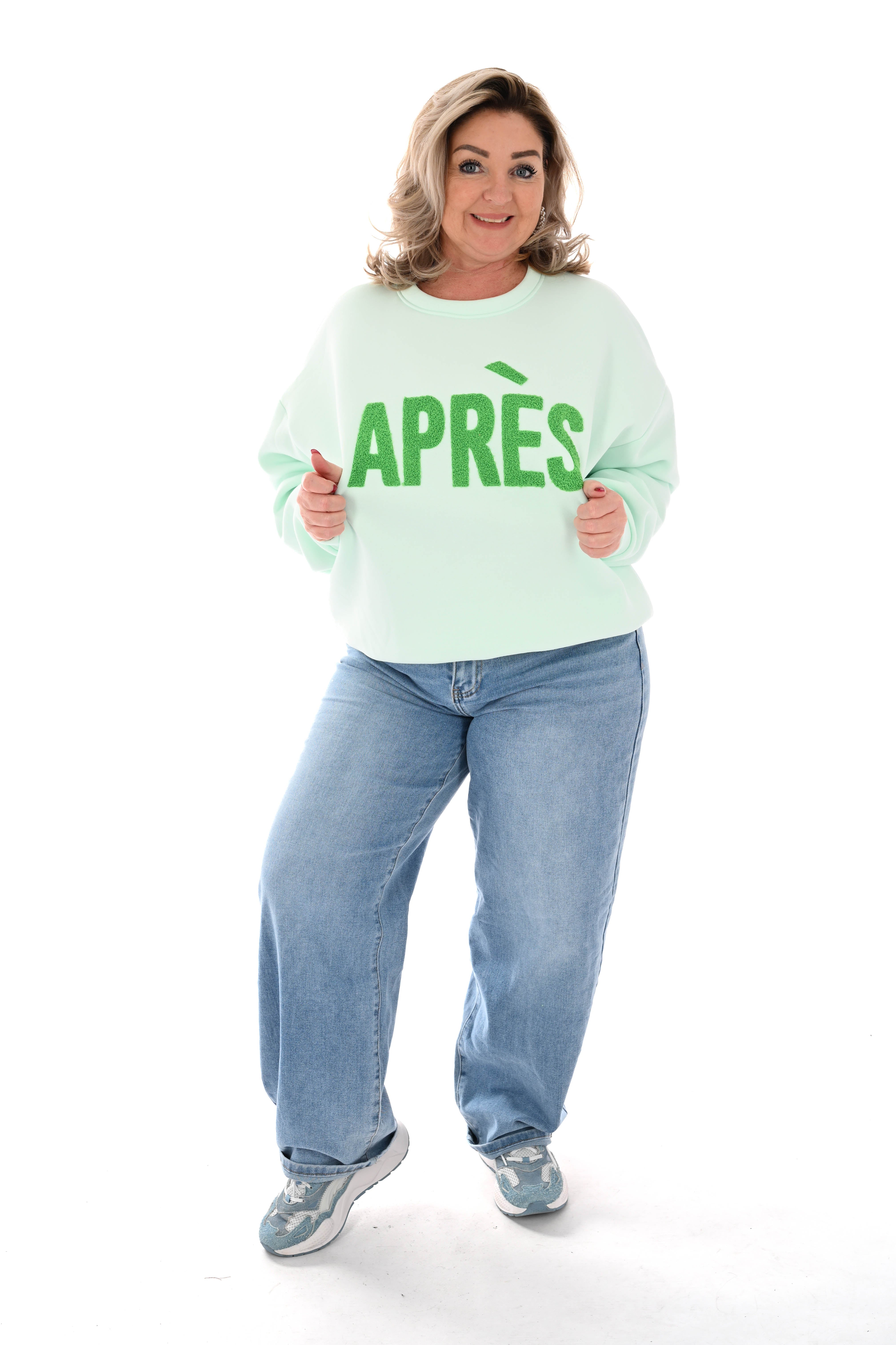 Sweater apres mintgroen