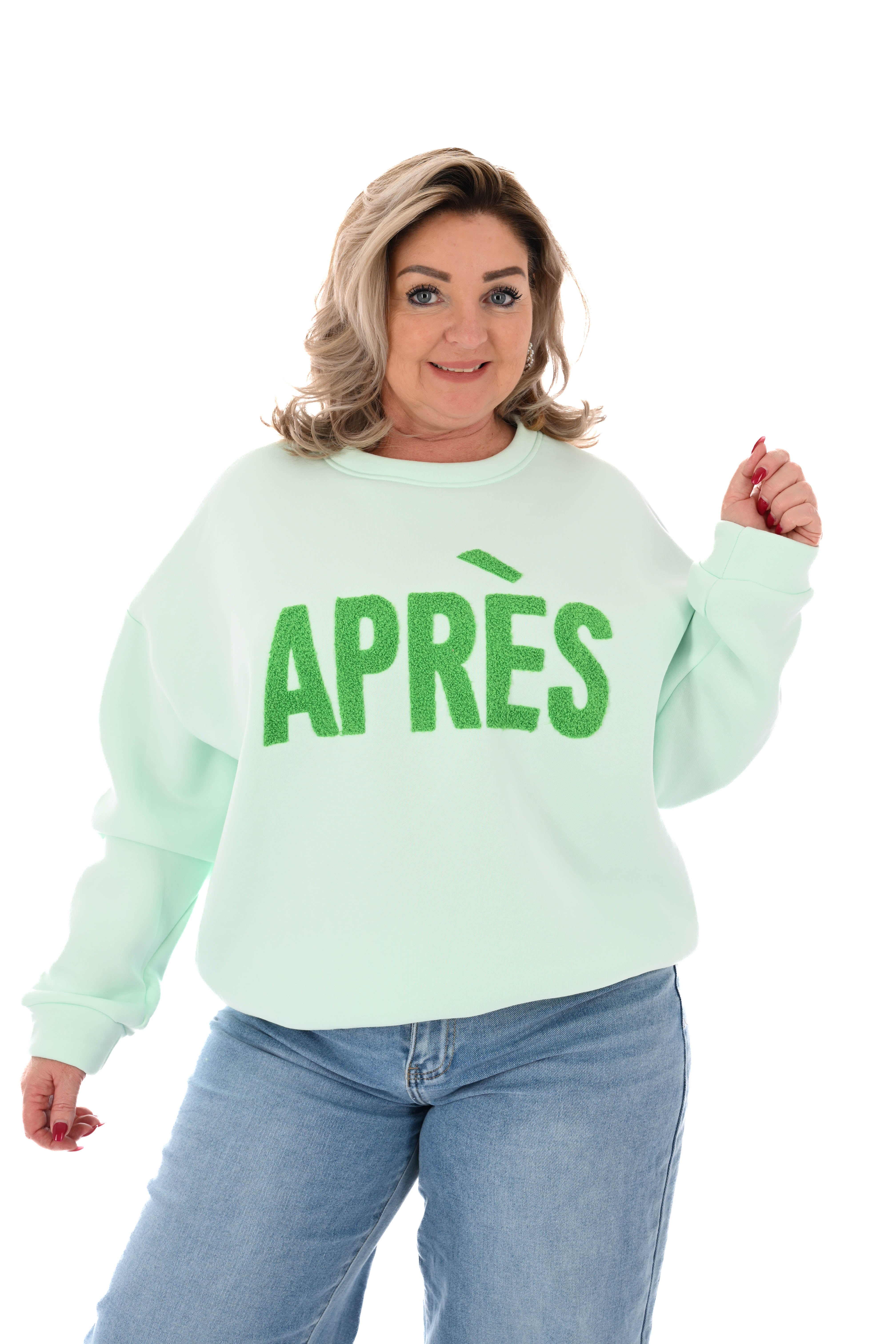 Sweater apres mintgroen