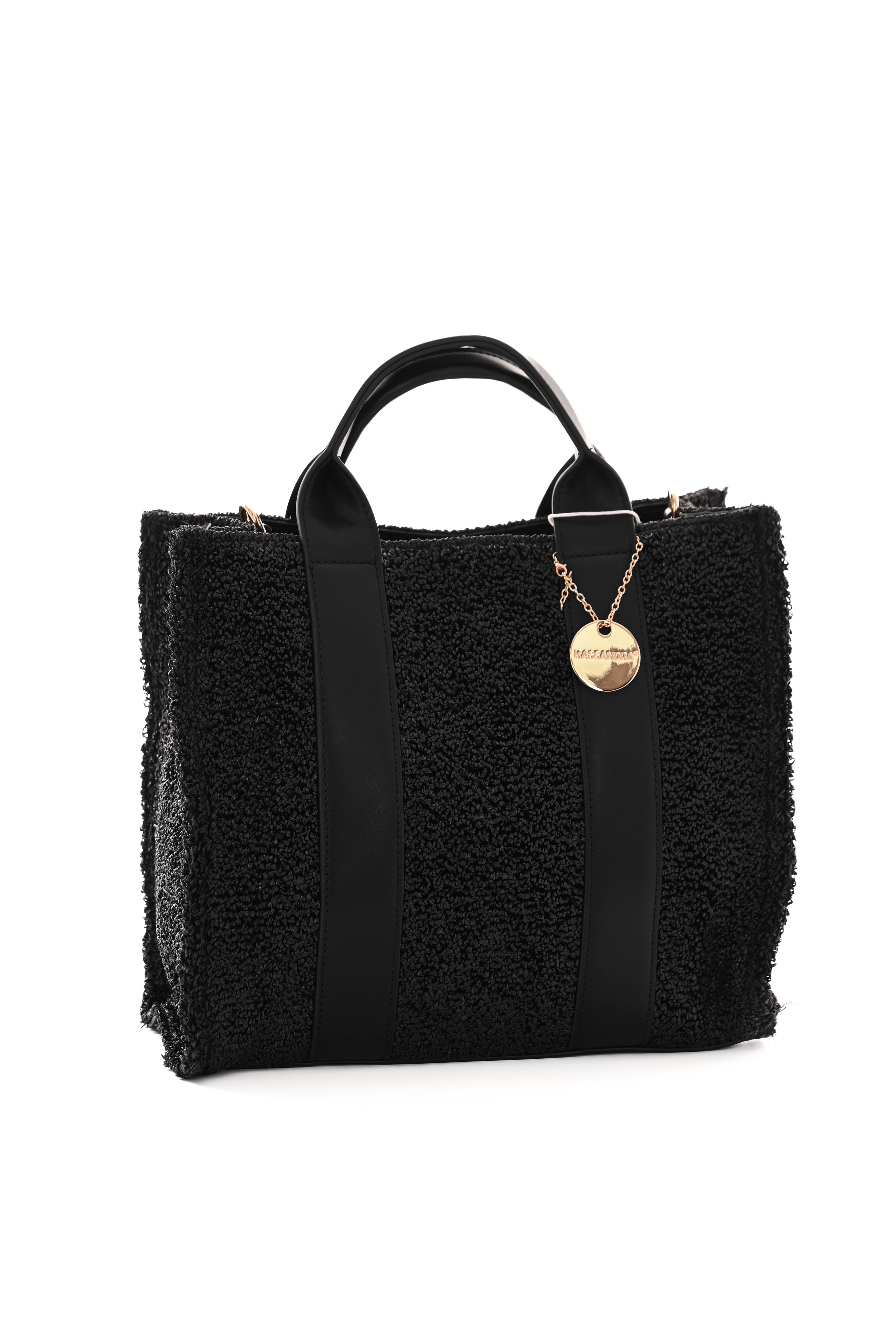 Handtas rotan zwart