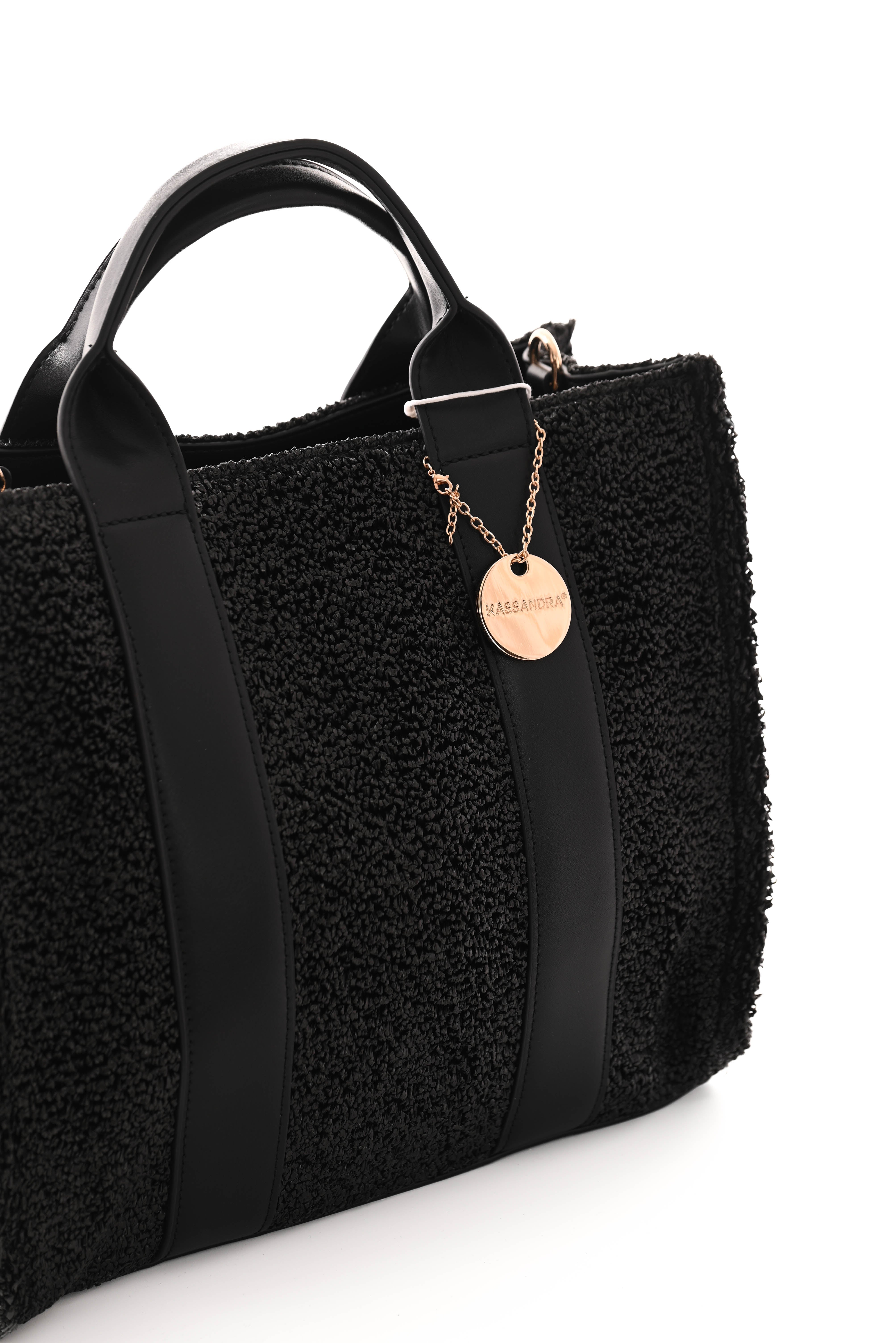 Handtas rotan zwart