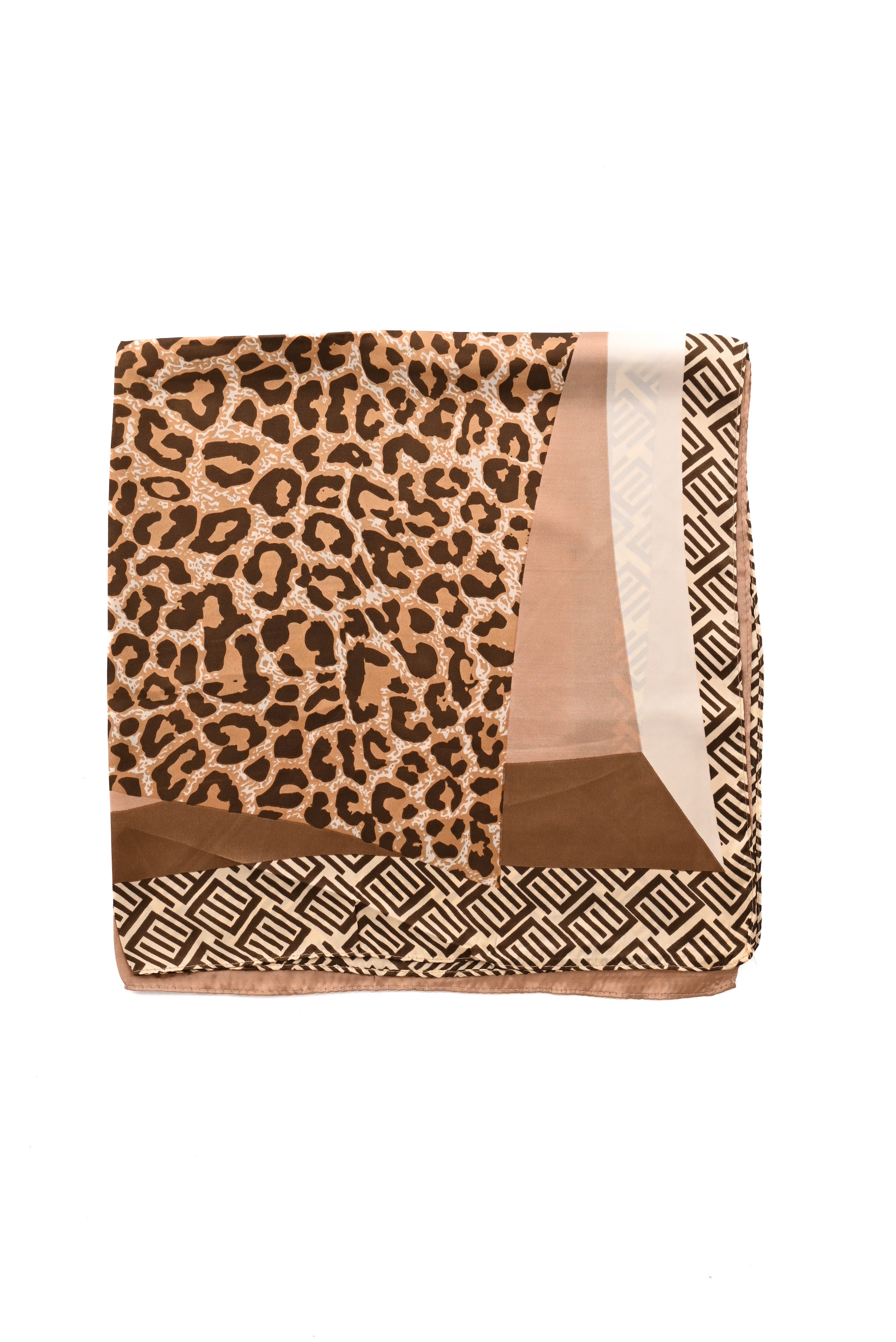 Kort sjaaltje panter/maze beige