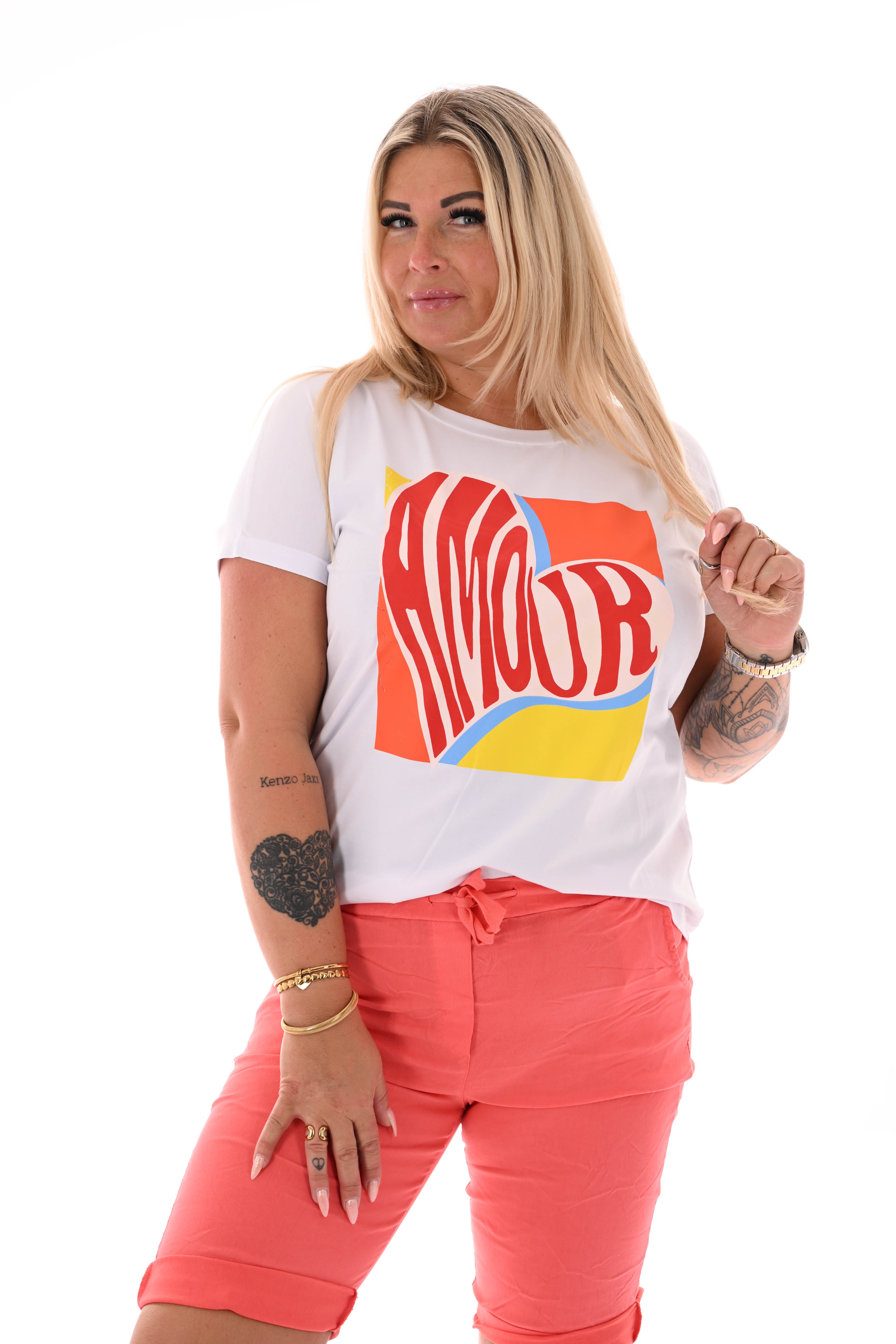 T-shirt graphic print rood