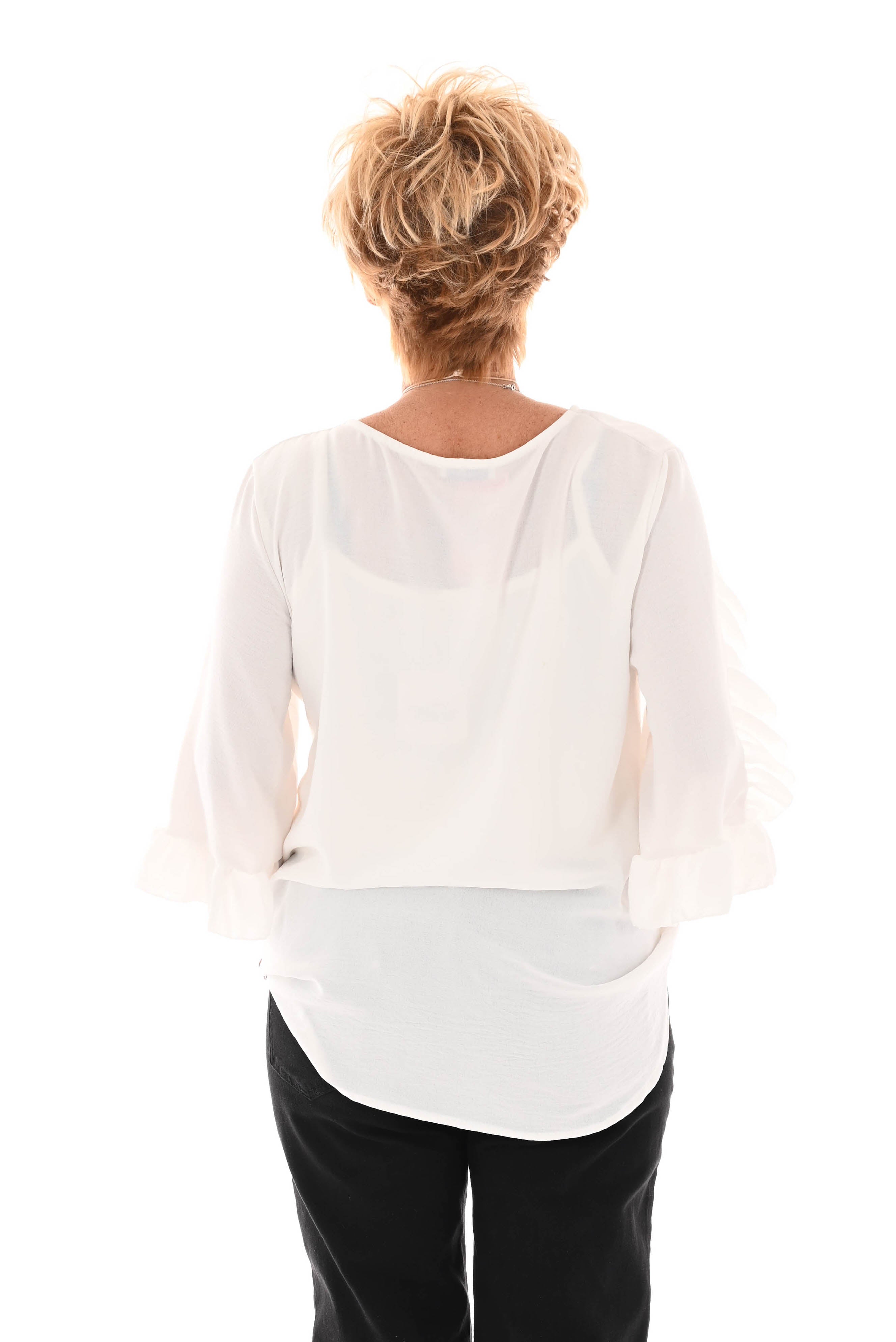 Top ruffles roomwit