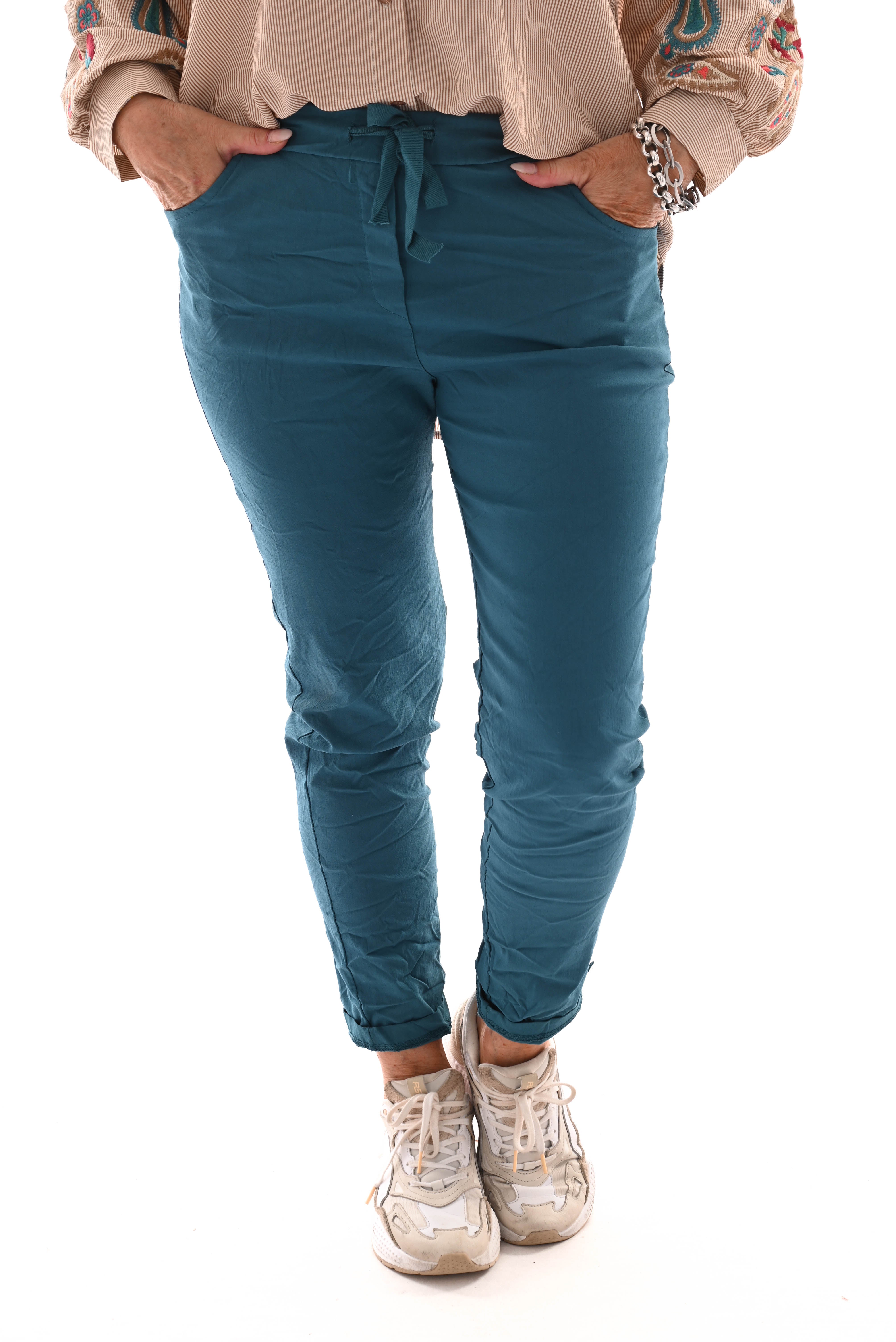 Stretchbroek uni petrol