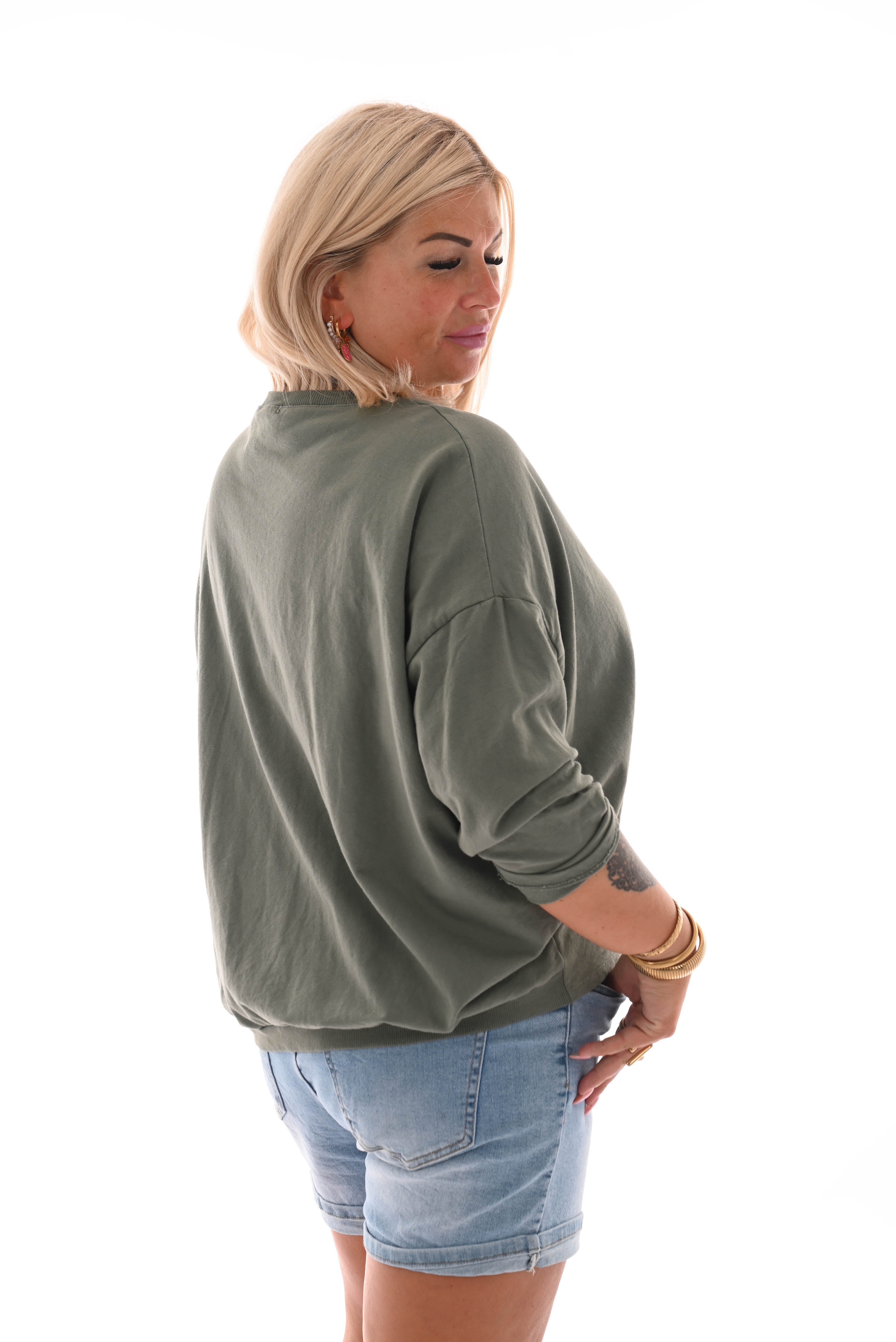 Basic top lindegroen