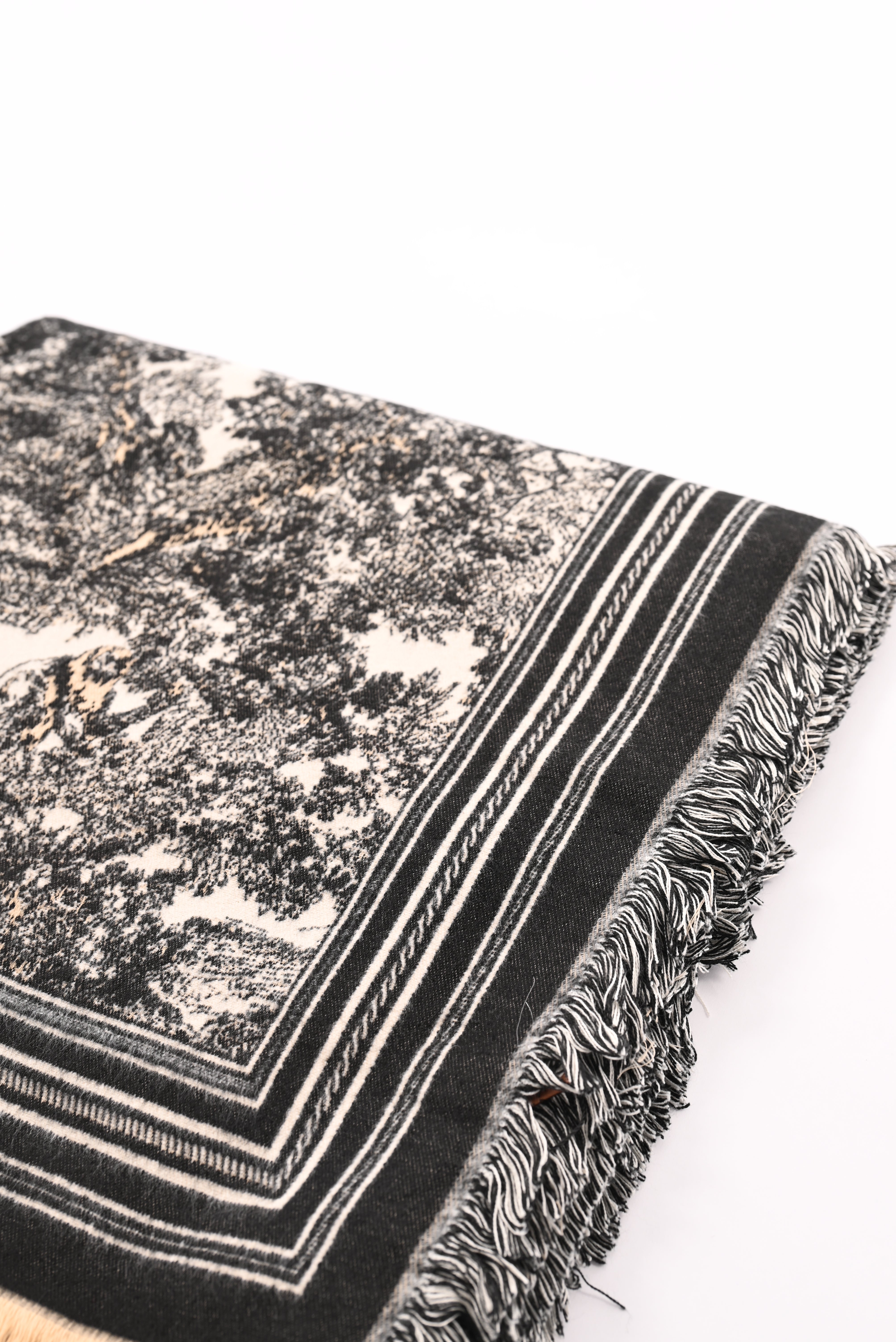 Sjaal Toile de Jouy  zwart