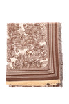 Sjaal Toile de Jouy bruin