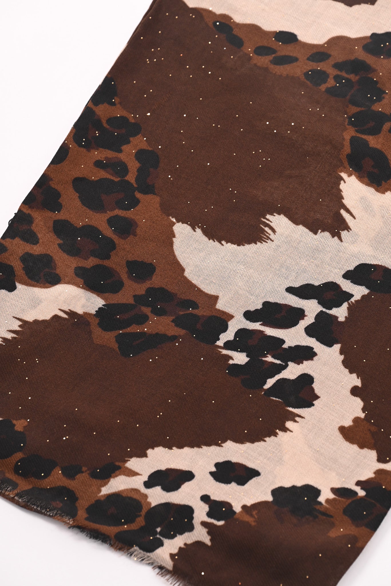 Sjaal vlekken en panterprint bruin