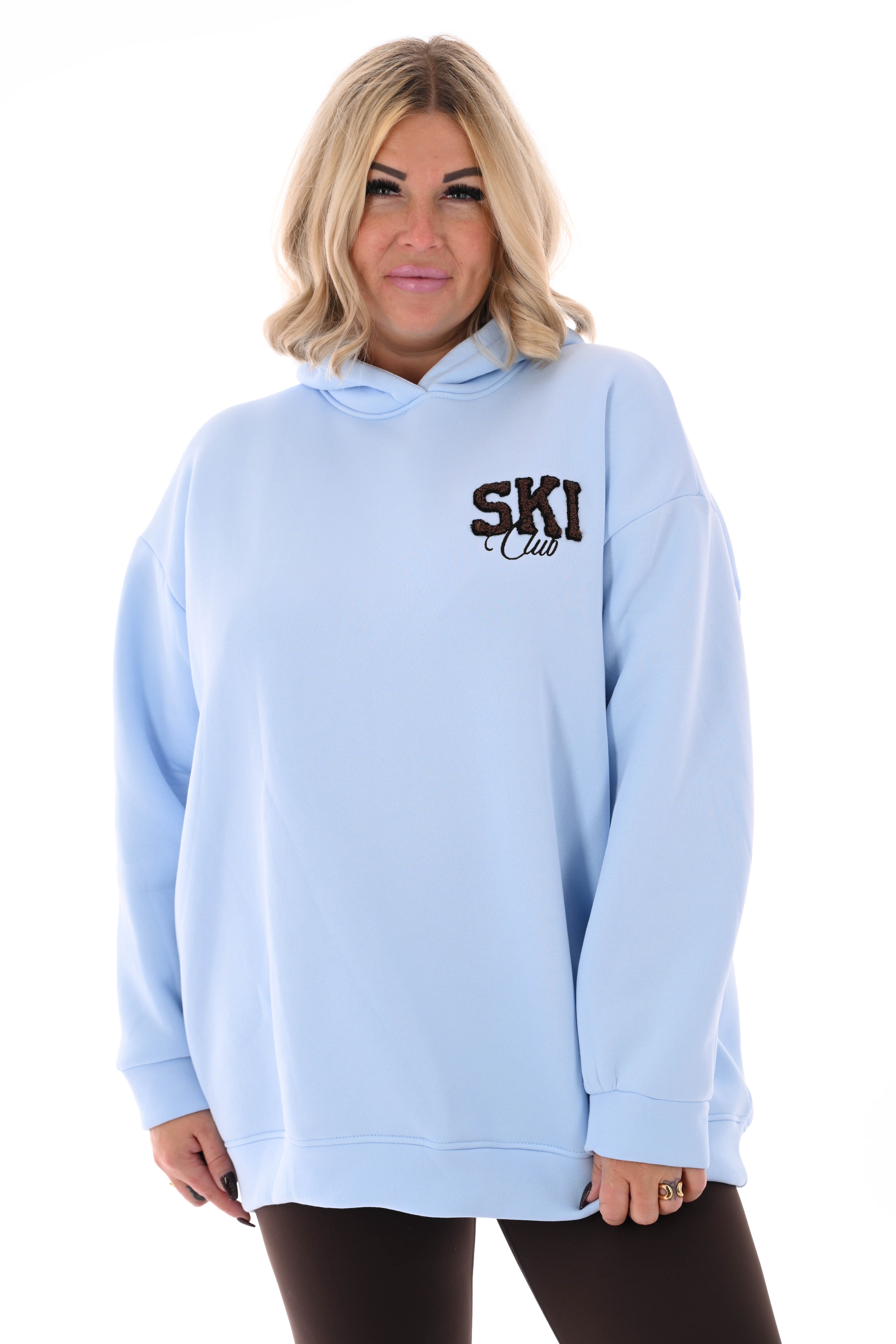 Hoodie Ski Club lichtblauw