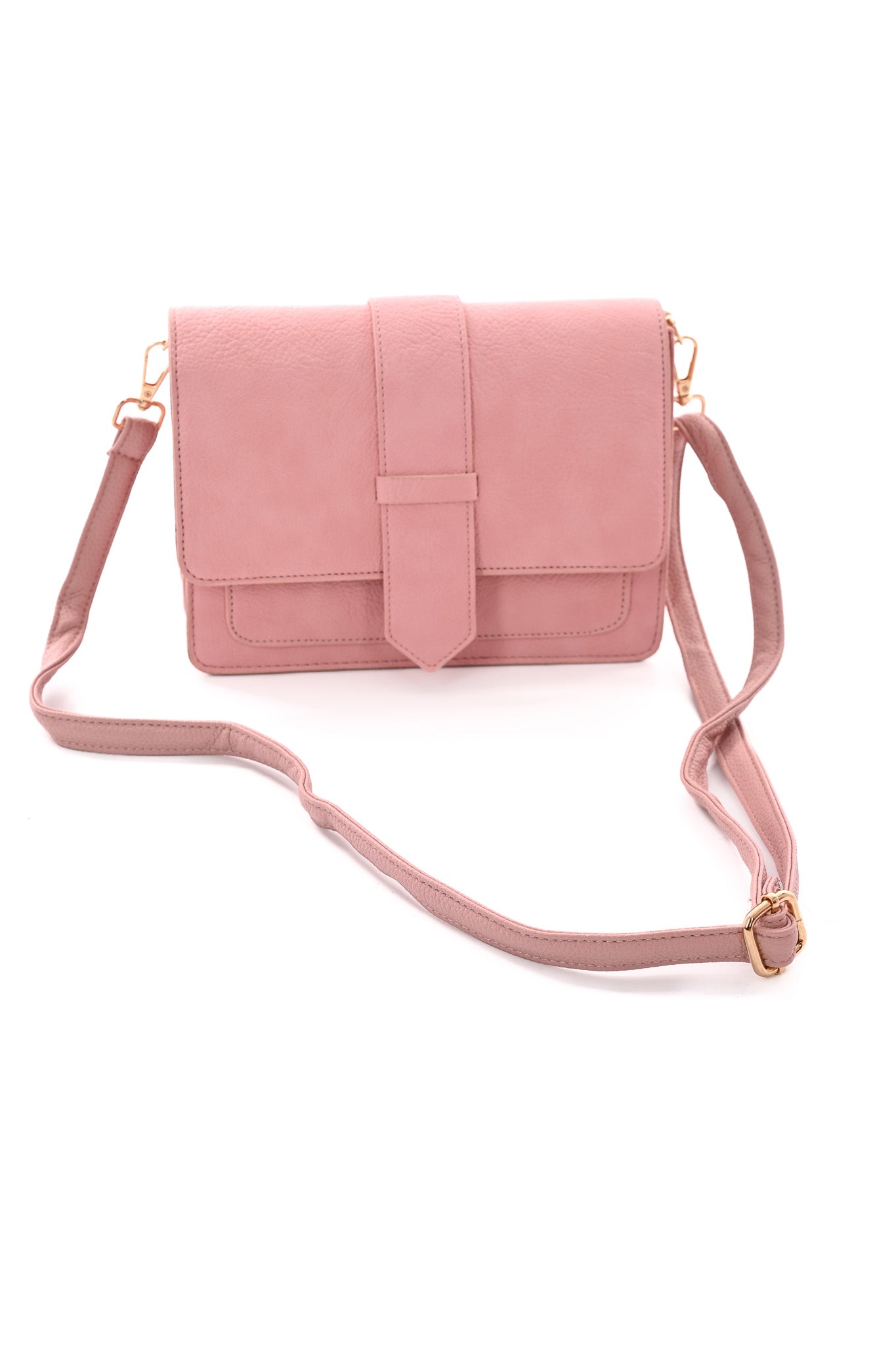 Kleine leren tas lichtroze