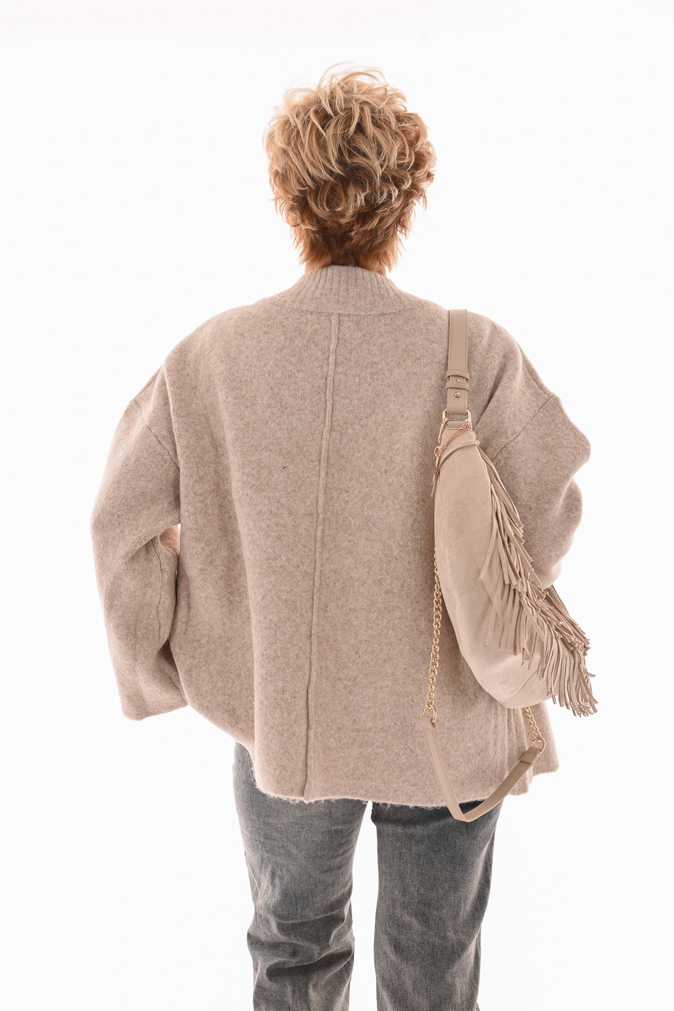 Kort vest beige