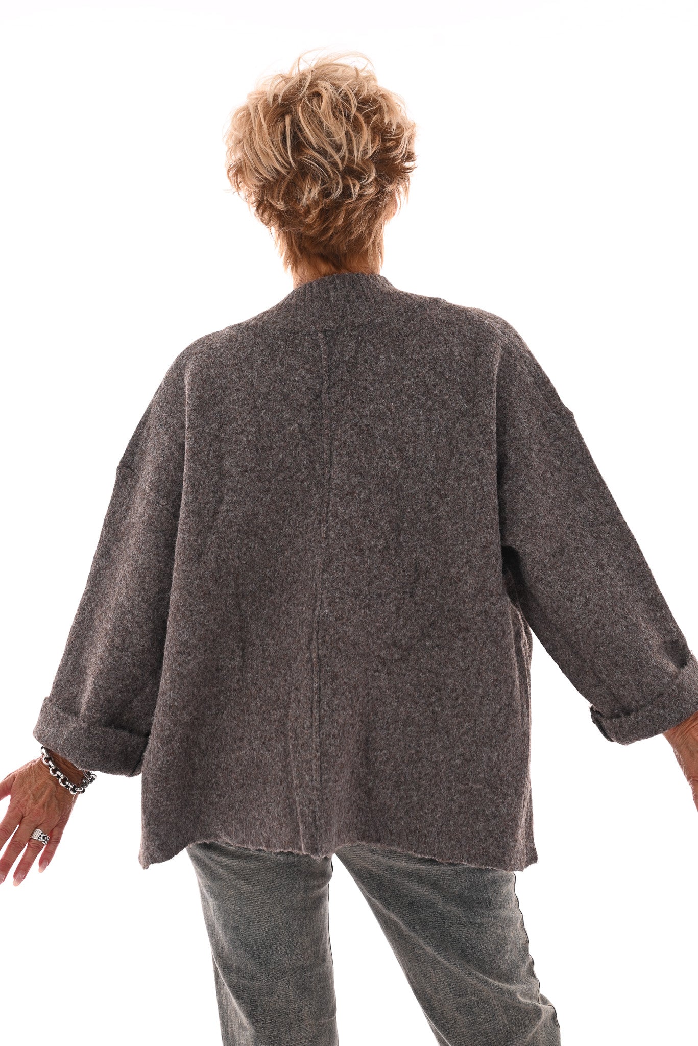 Kort vest taupe