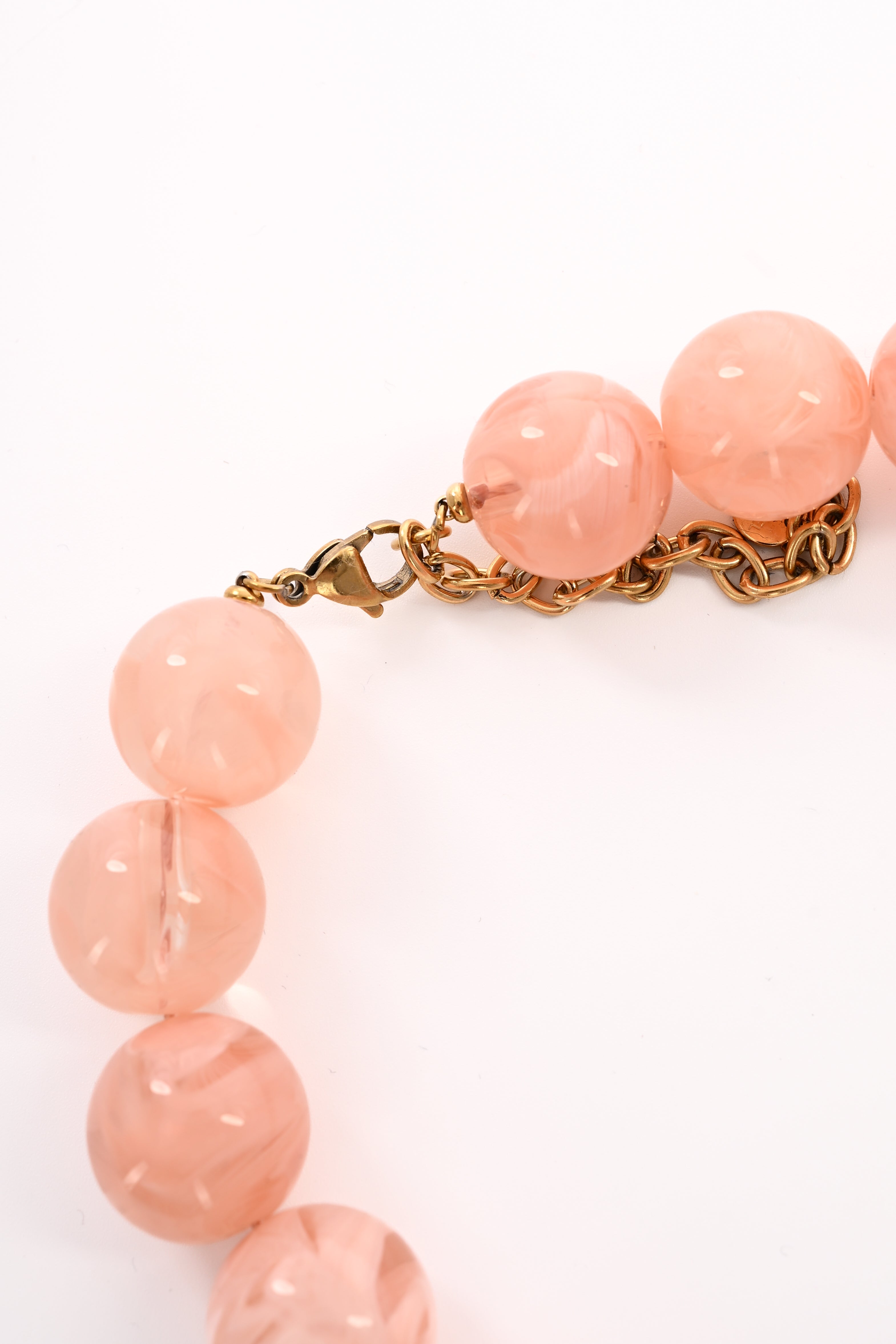 Ketting grote ronde kralen lichtroze