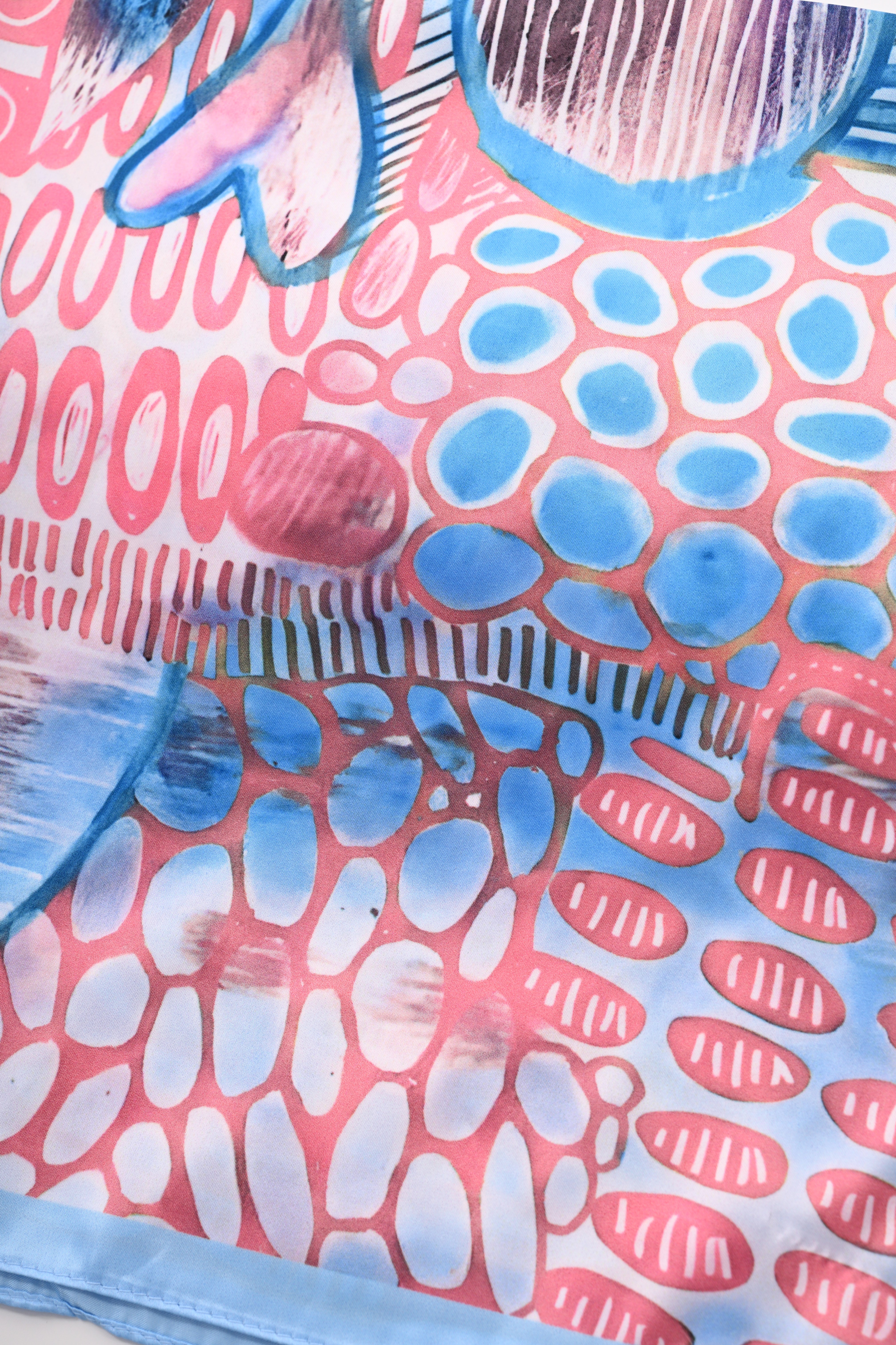 Kort sjaaltje mix blauw