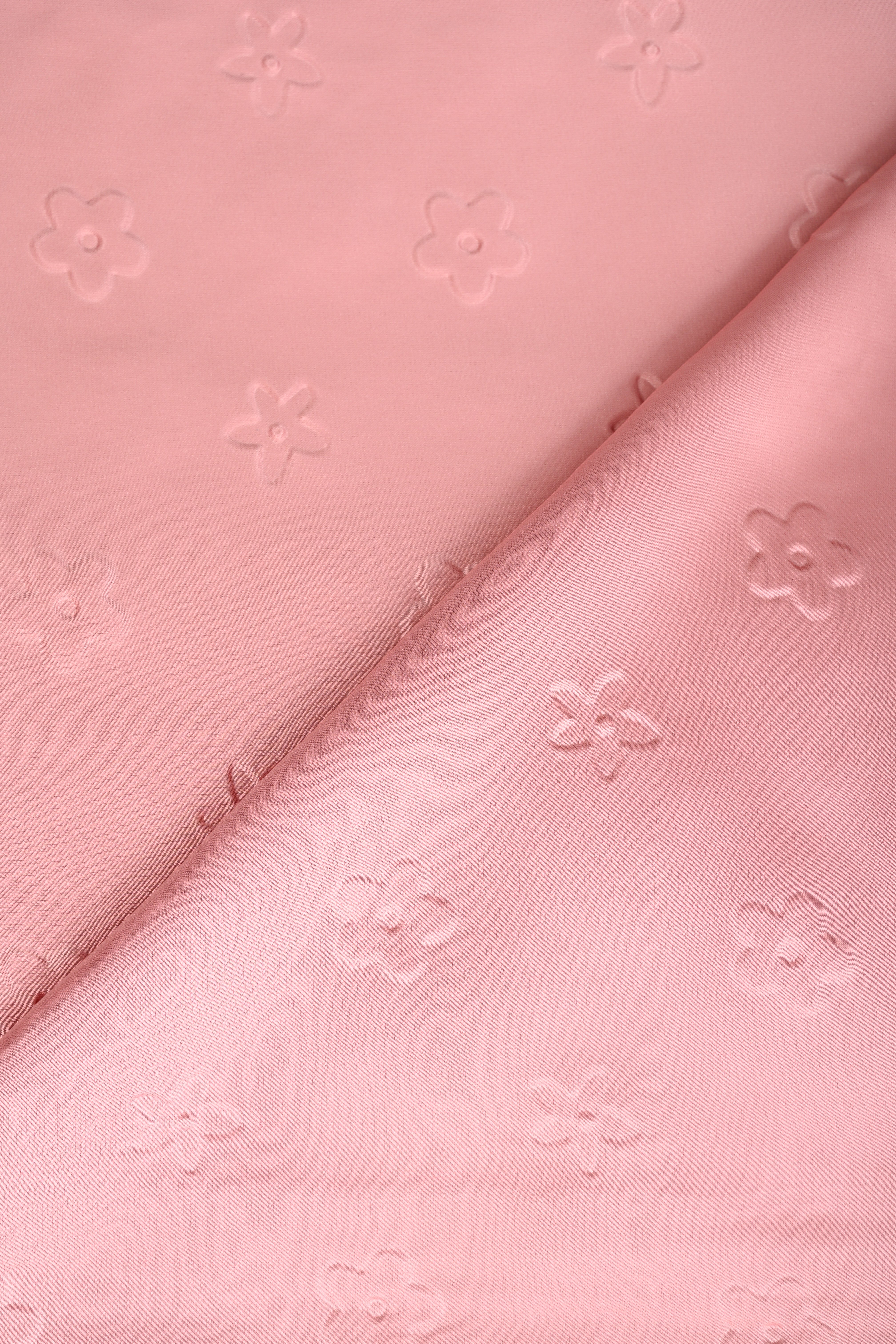 Kort sjaaltje silky bloemen lichtroze