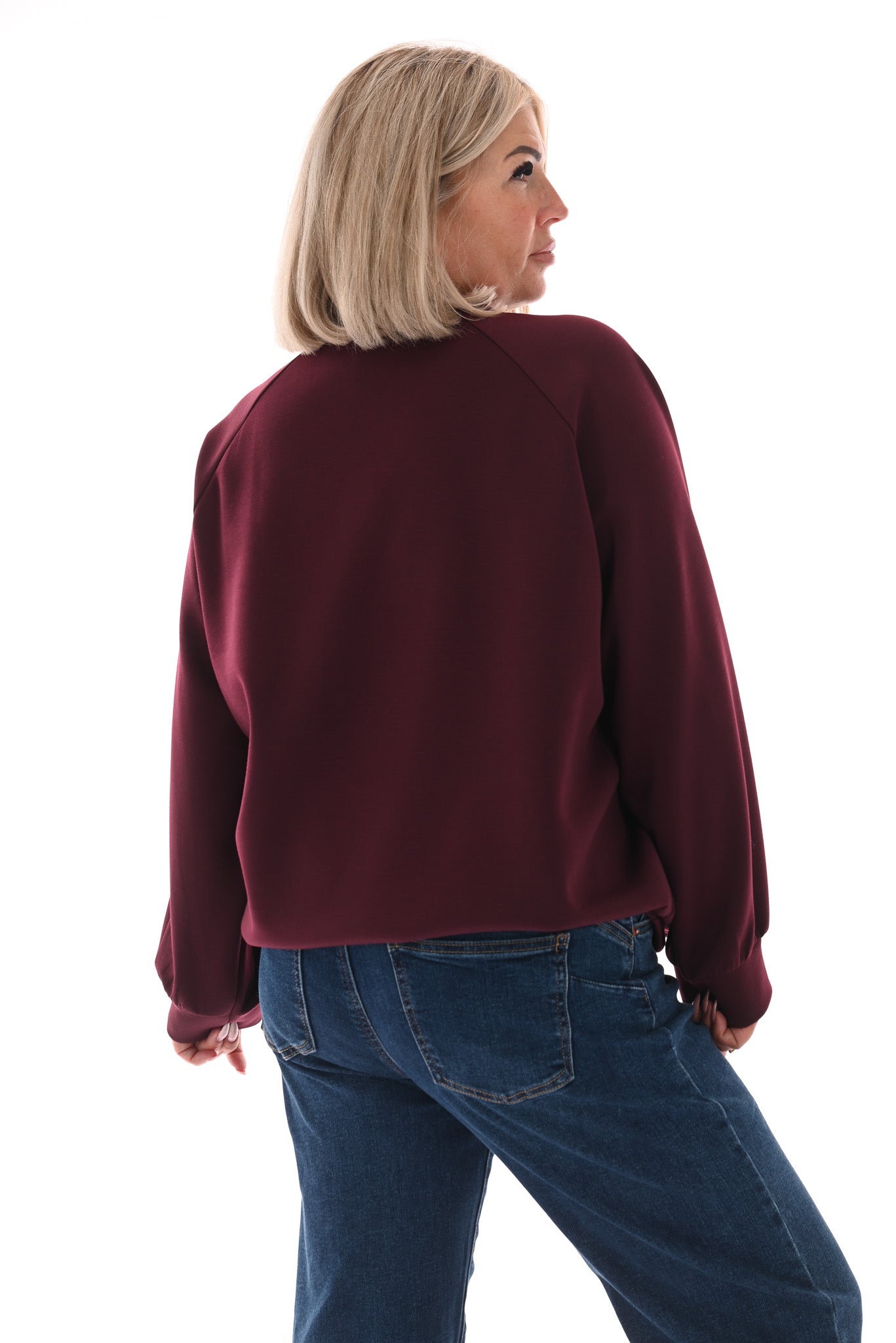 Sweater Los Angeles 91 aubergine