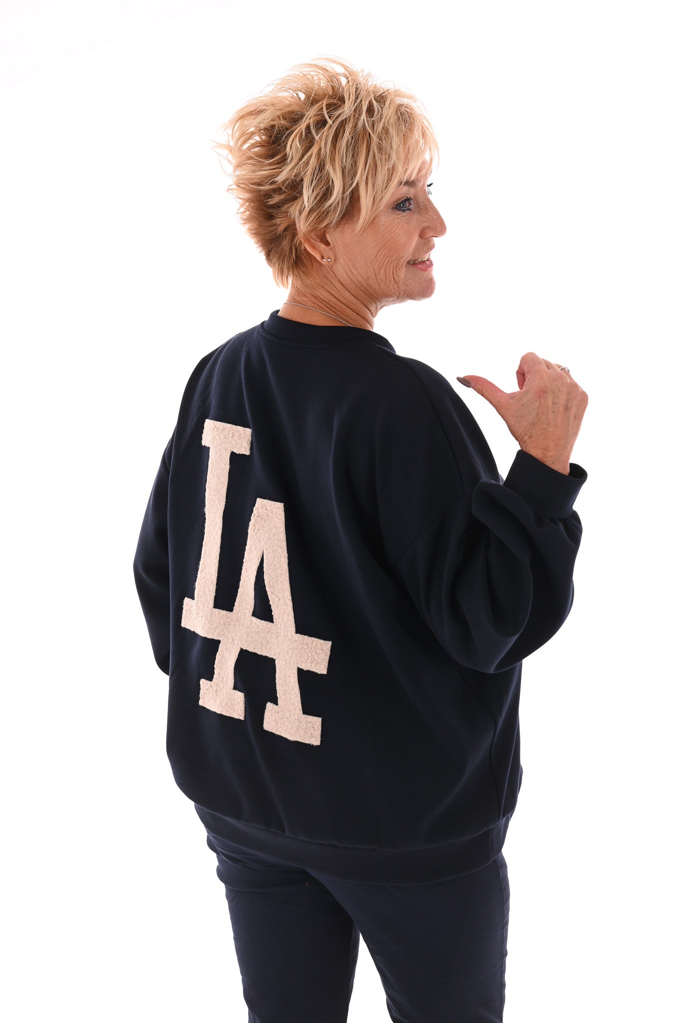 Sweater LA marineblauw