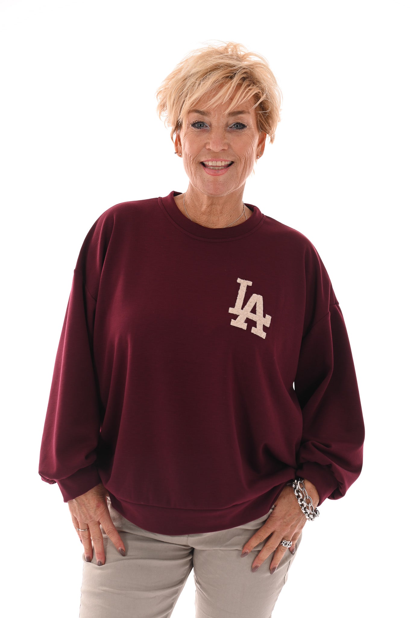 Sweater LA bordeaux