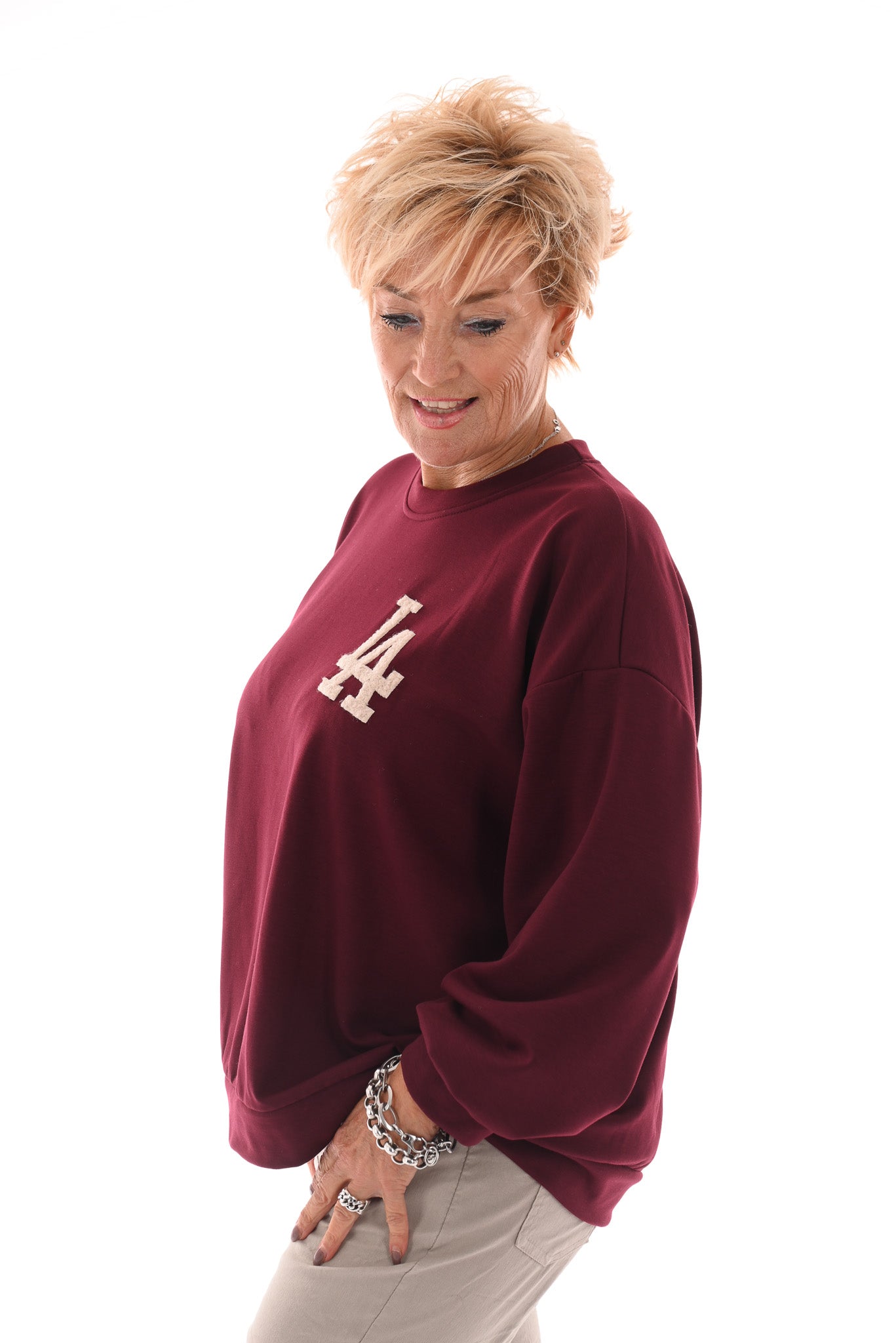 Sweater LA bordeaux