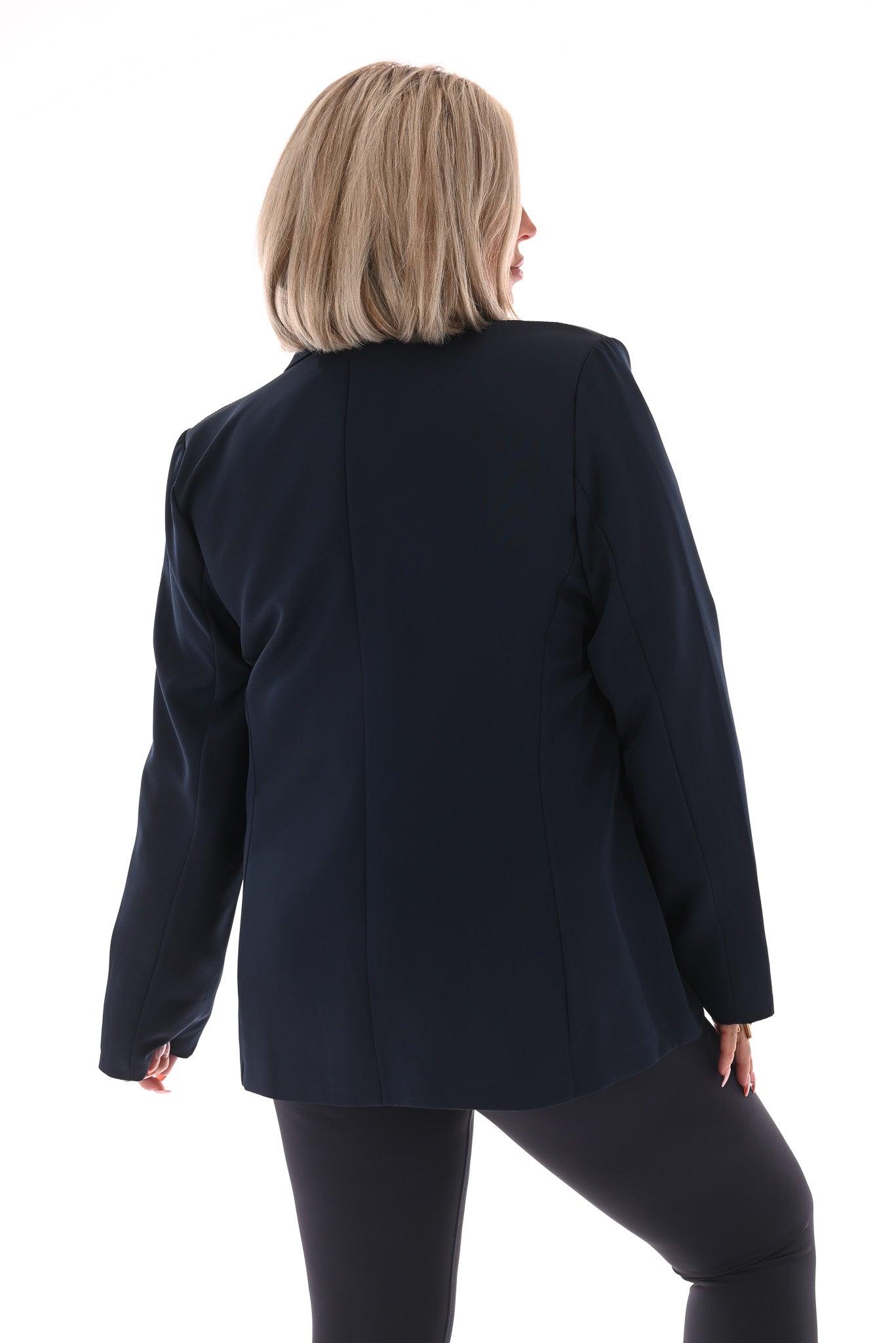 Blazer uni marineblauw