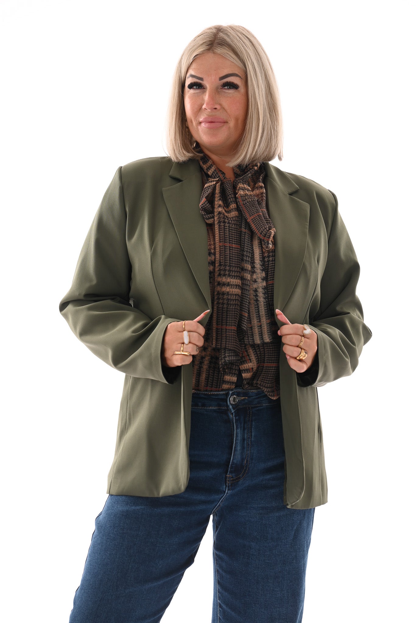 Blazer uni legergroen