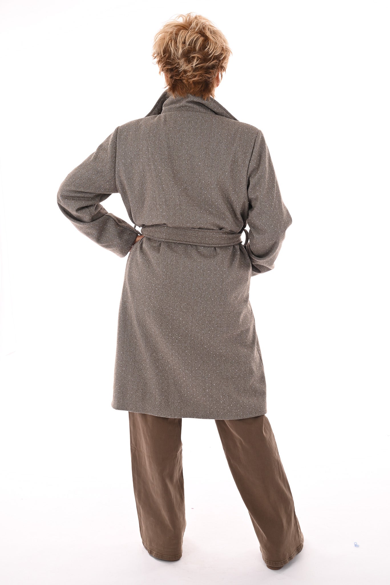 Manteljas strass taupe