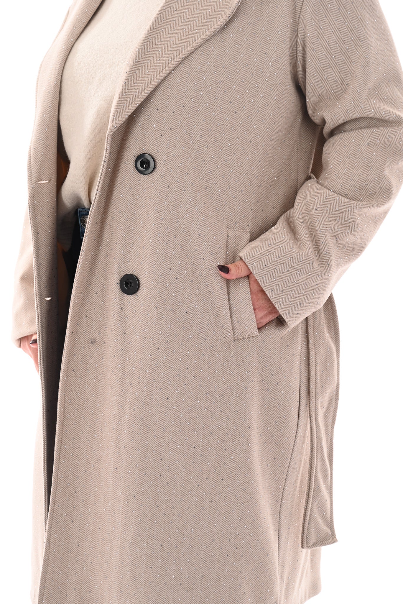 Manteljas strass beige