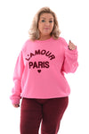 Sweater l'amour paris roze