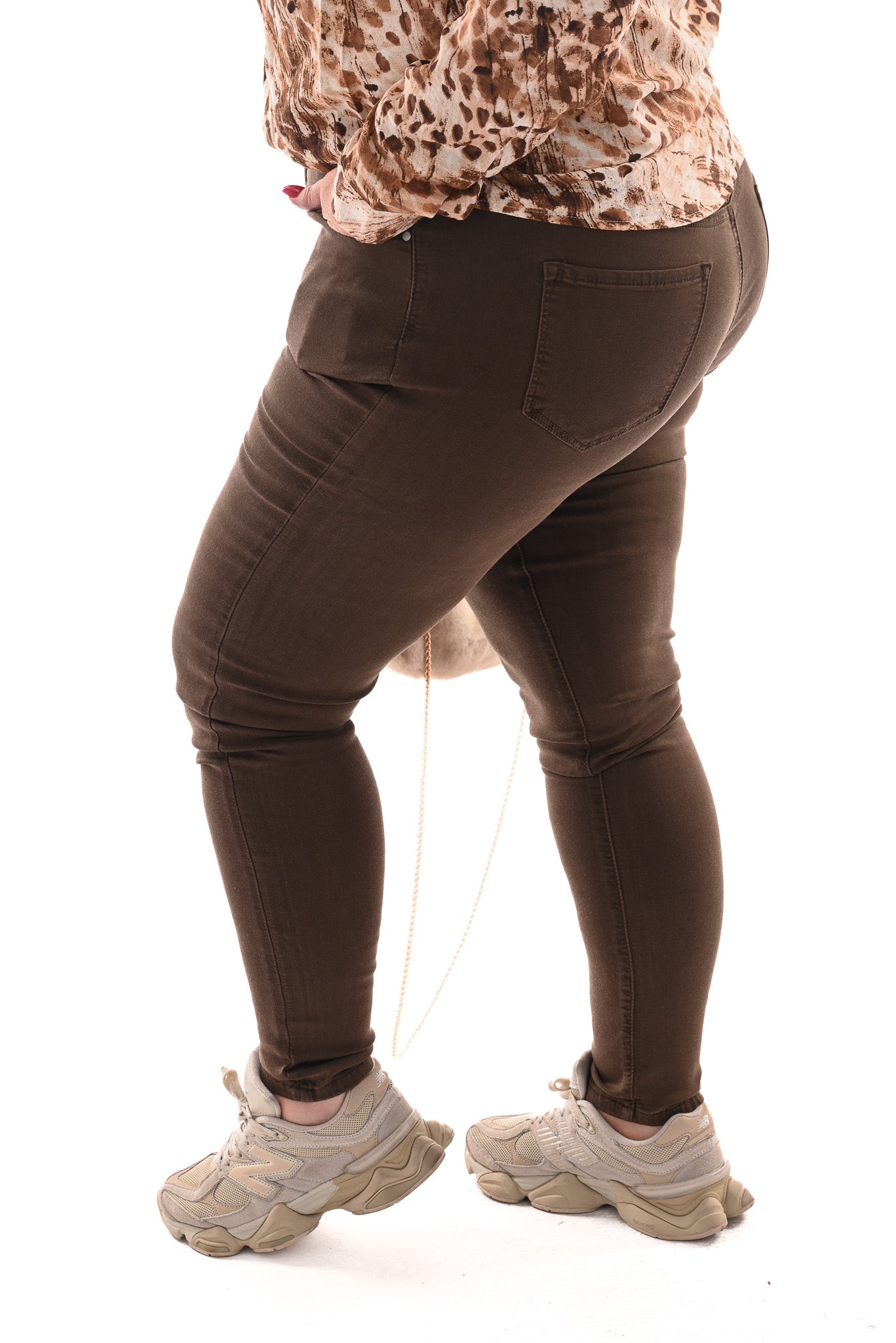Goodies jeans skinny highwaist bruin
