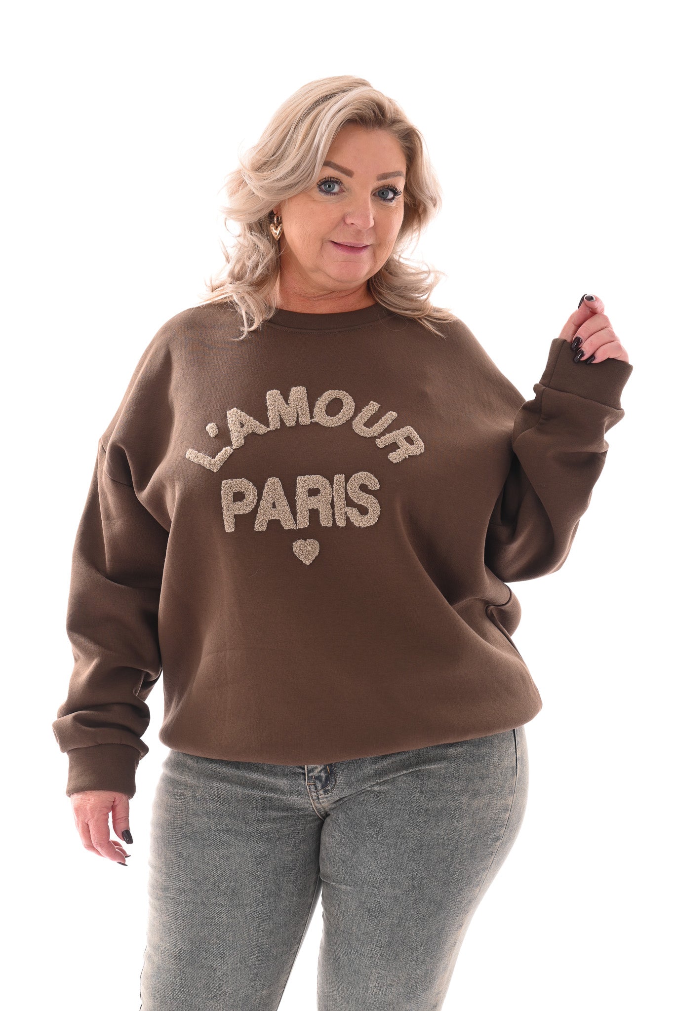 Sweater l'amour paris bruin