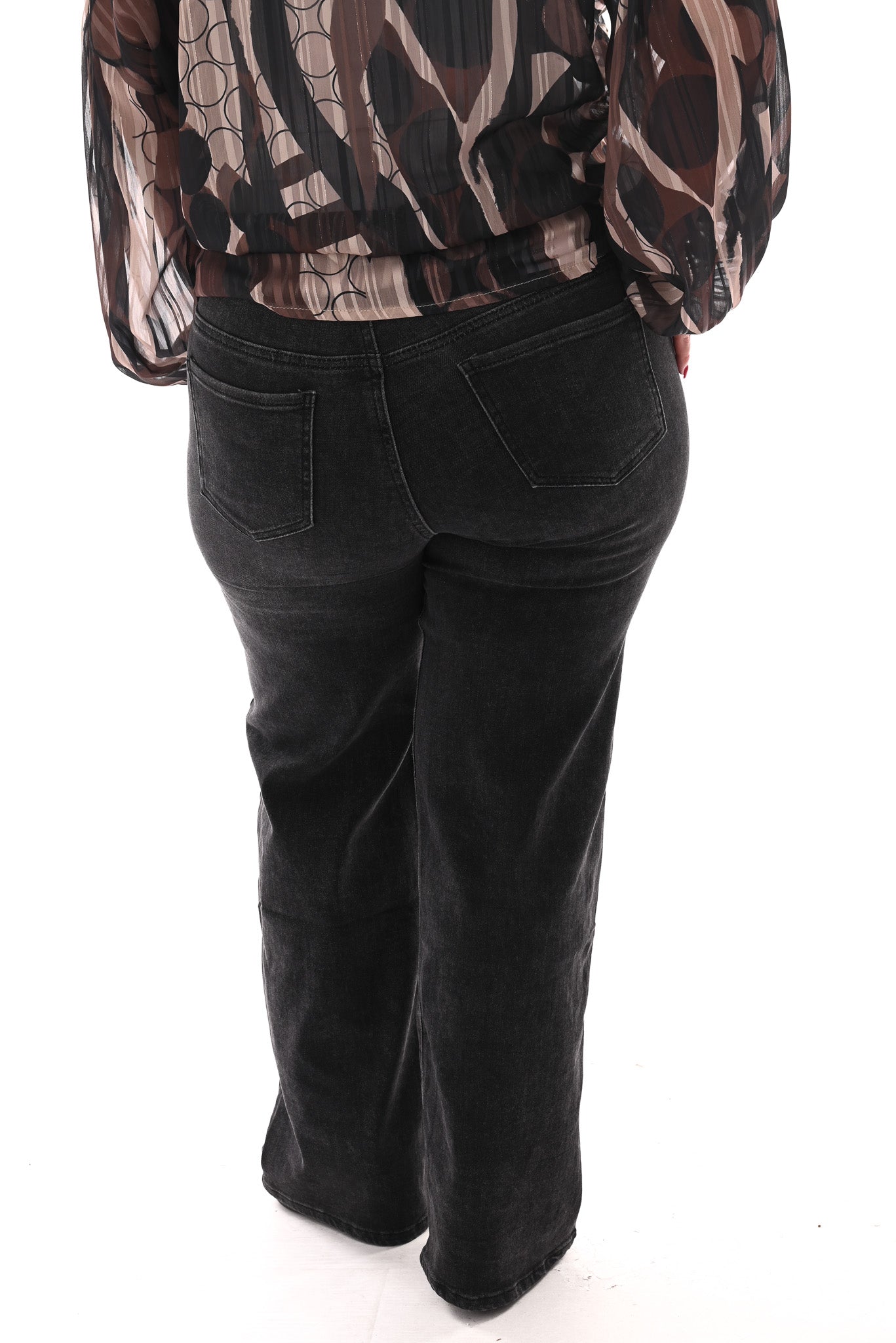 Goodies wide leg donkergrijs