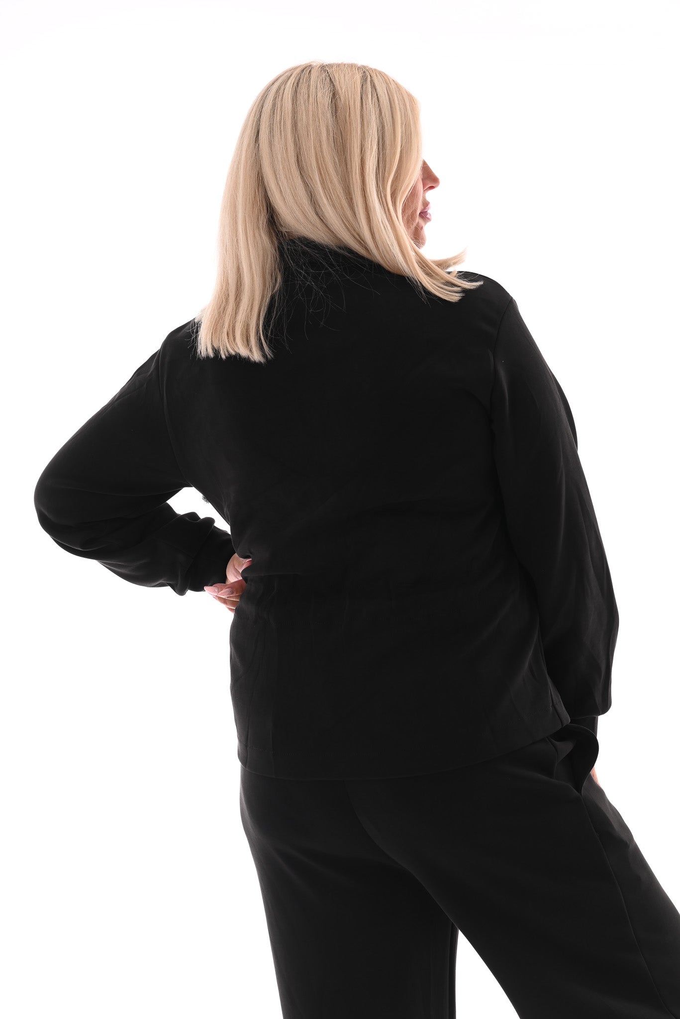 Vest met aantrekkoord zwart