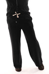 Wide leg joggingsbroek zwart